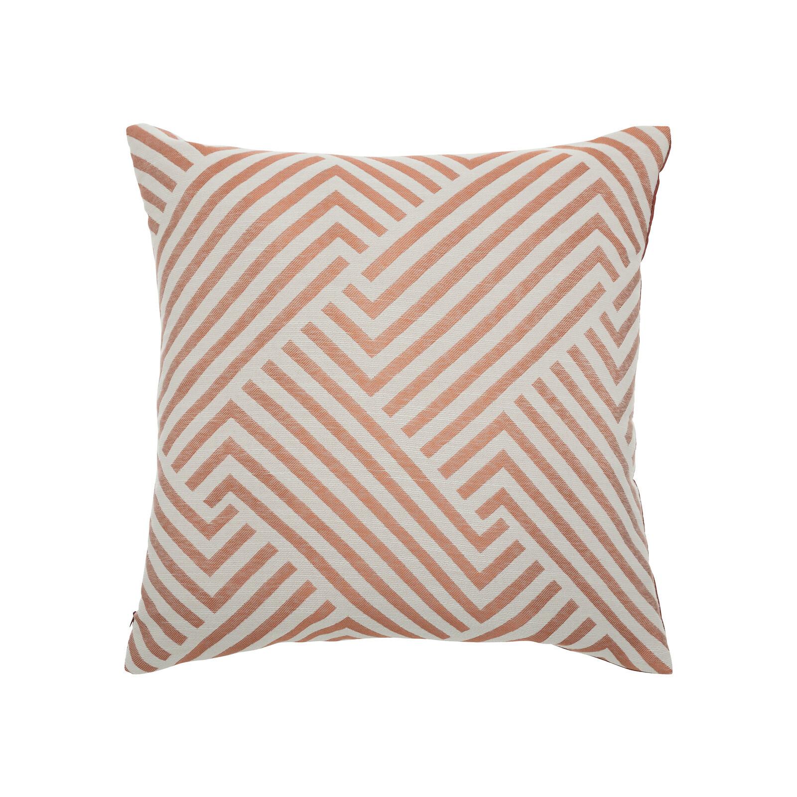 HOMESCAPES Set di 6 cuscini imbottiti in puro cotone, 40 x 40 cm, colore: Terracotta