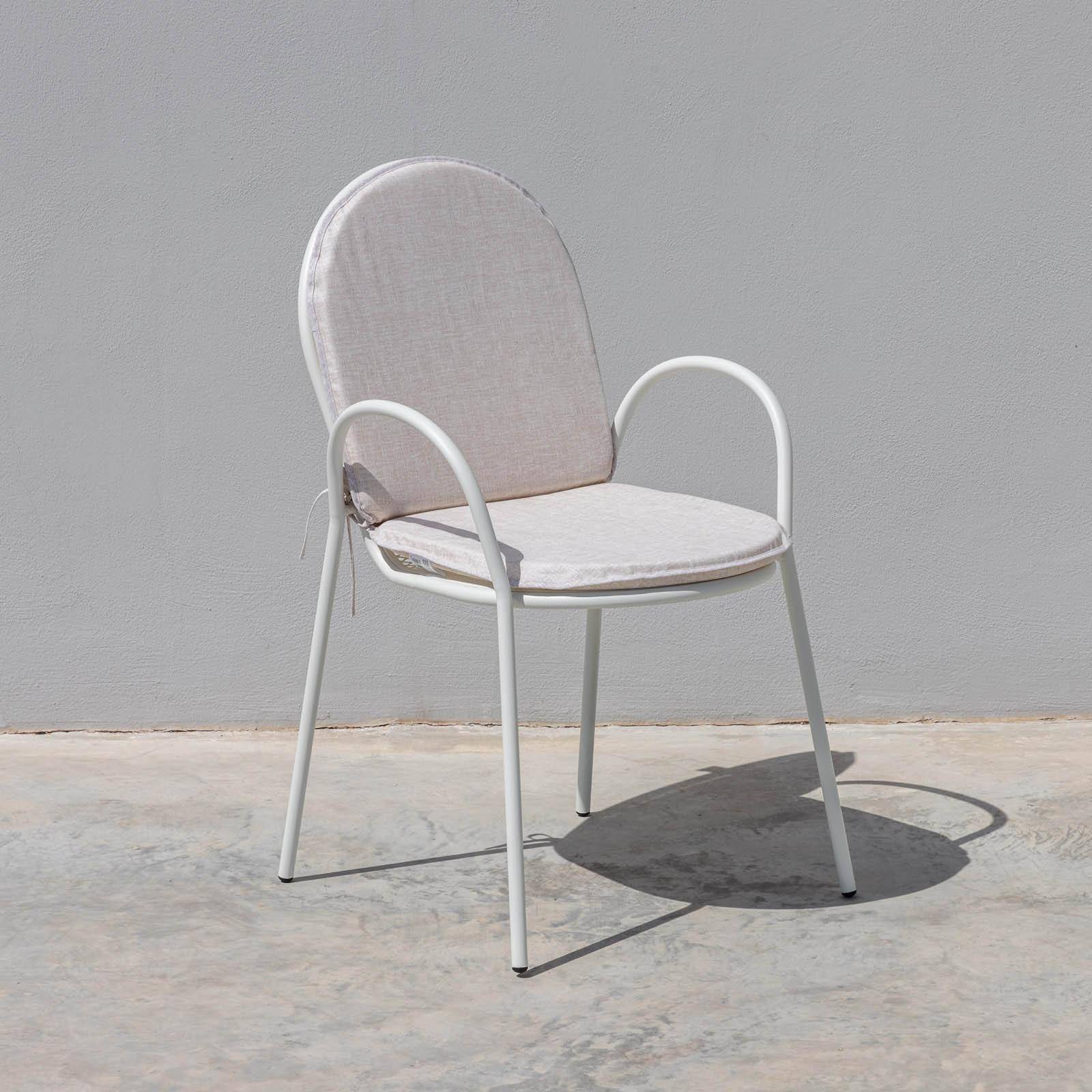 Cuscino 90x50 cm sedie schienale basso tessuto cotone resinato grigio
