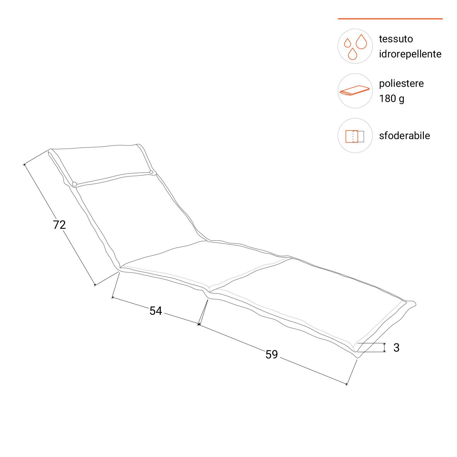 Vivereverde, Cuscino Poltrona Relax Living Panamacollection, lettino da  giardino legno teak, lettini da giardino padova