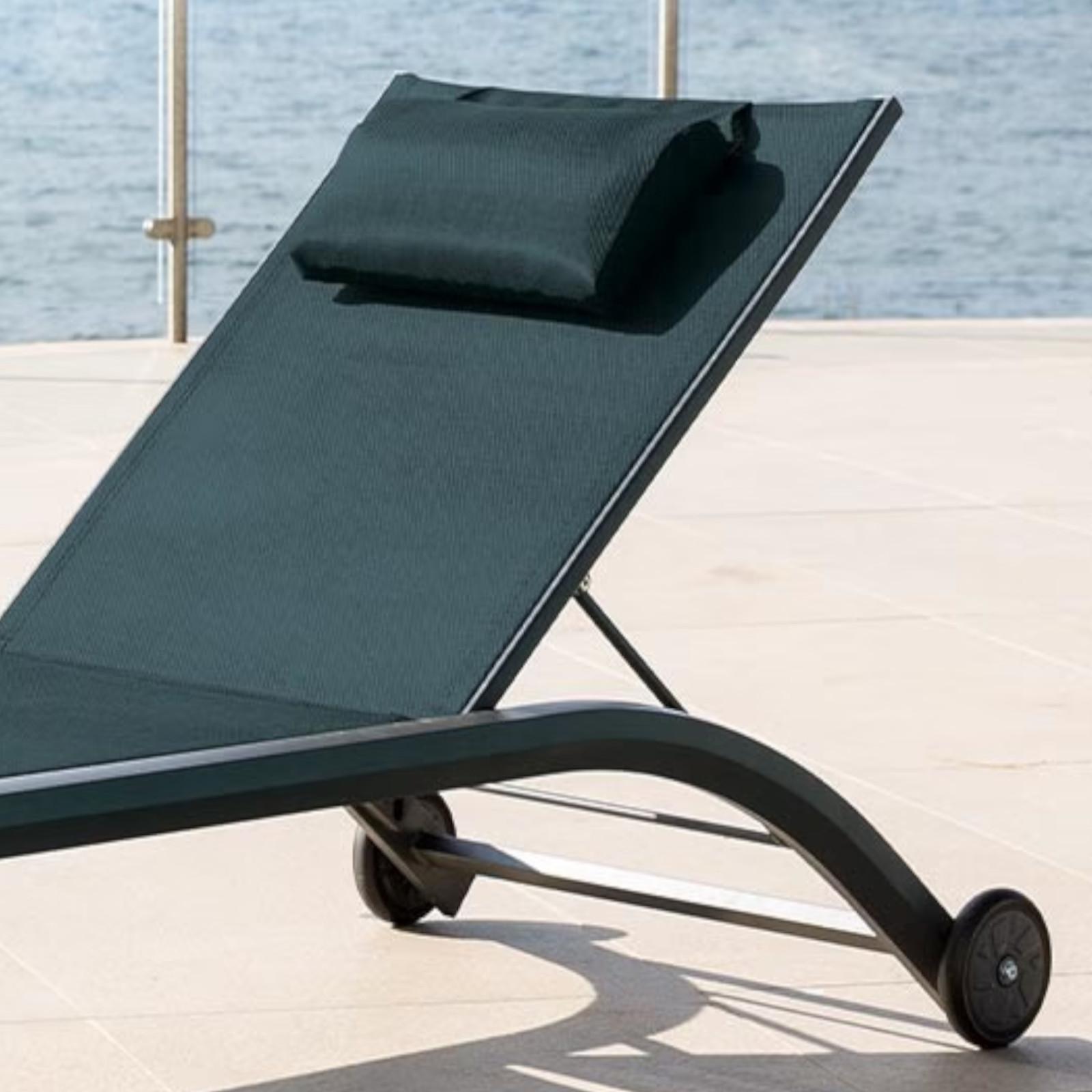 Cuscino Sdraio Morbido A Righe Copri Seduta Lettino Prendisole Pieghevole 100 Made In Italy Blu 84498855 - 8