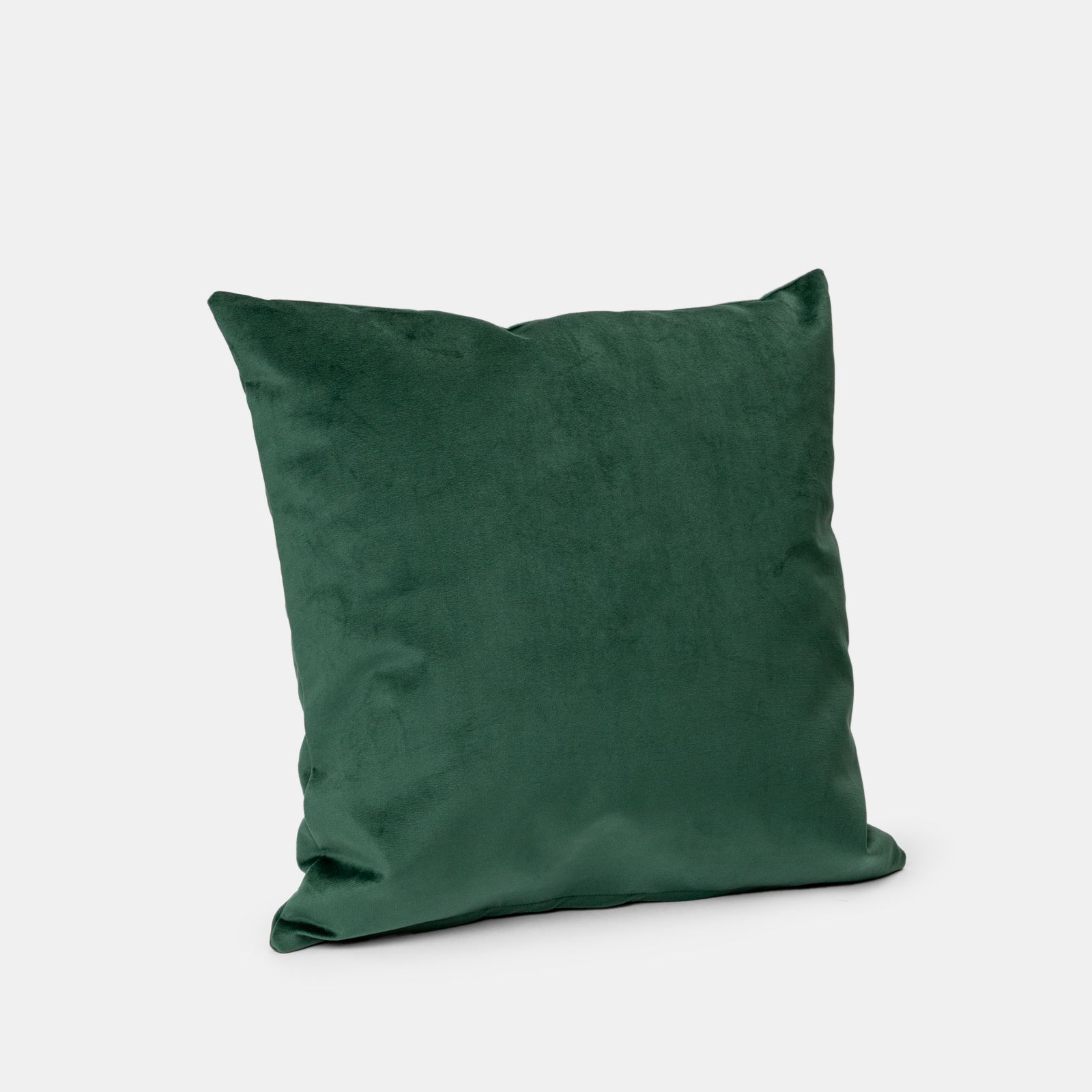 Copricuscino Tivani in velluto verde con profili a contrasto 45 x 45 cm