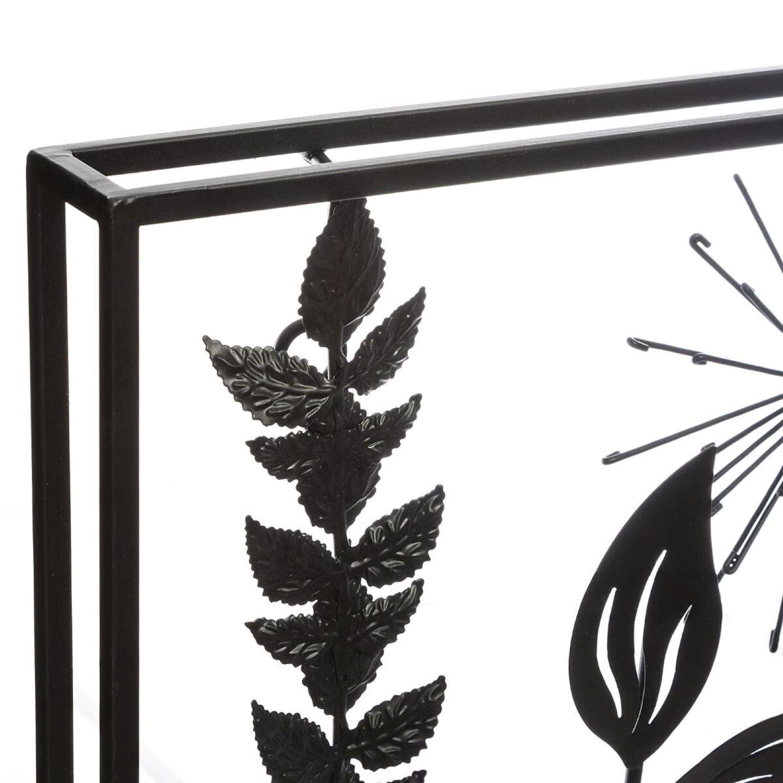 Decorazione da parete in metallo con foglie di