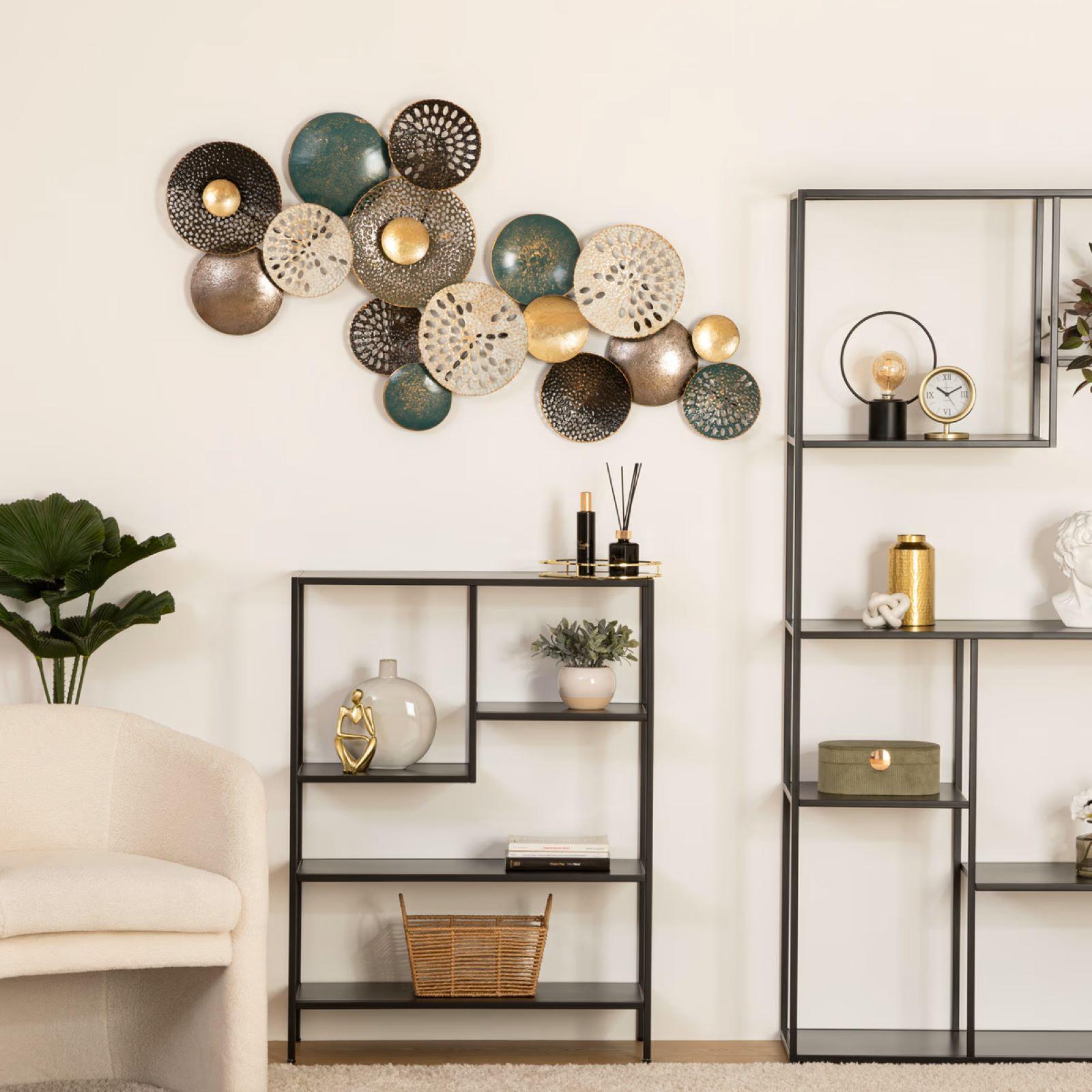 Decorazione per parete 135x67 cm reversibile in metallo anticato