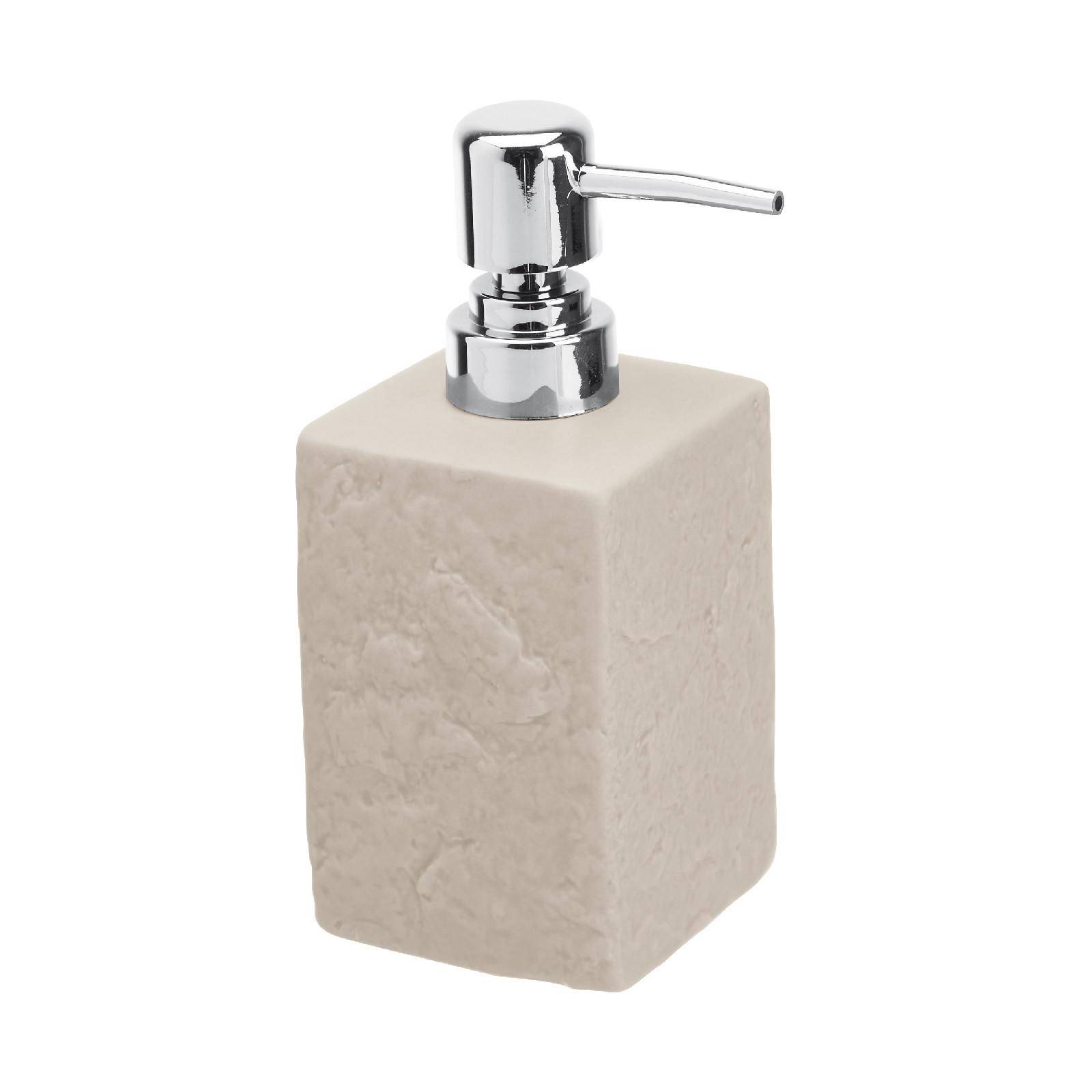 Dispenser sapone in ceramica beige - Petra