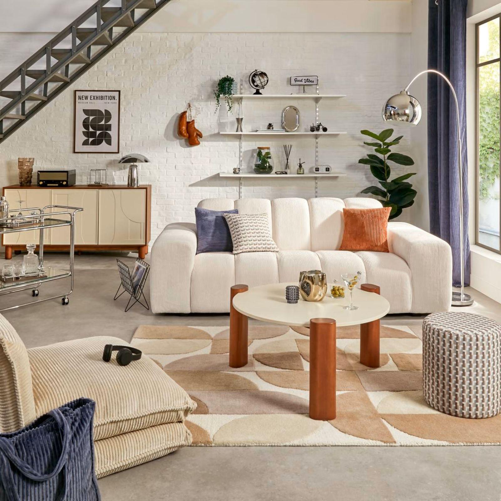 Divano A 3 Posti ATMOSPHERA Candice In Velluto Ambrato – Dimensioni L194 X P96 X H85 Cm – Design Elegante E Confortevole
