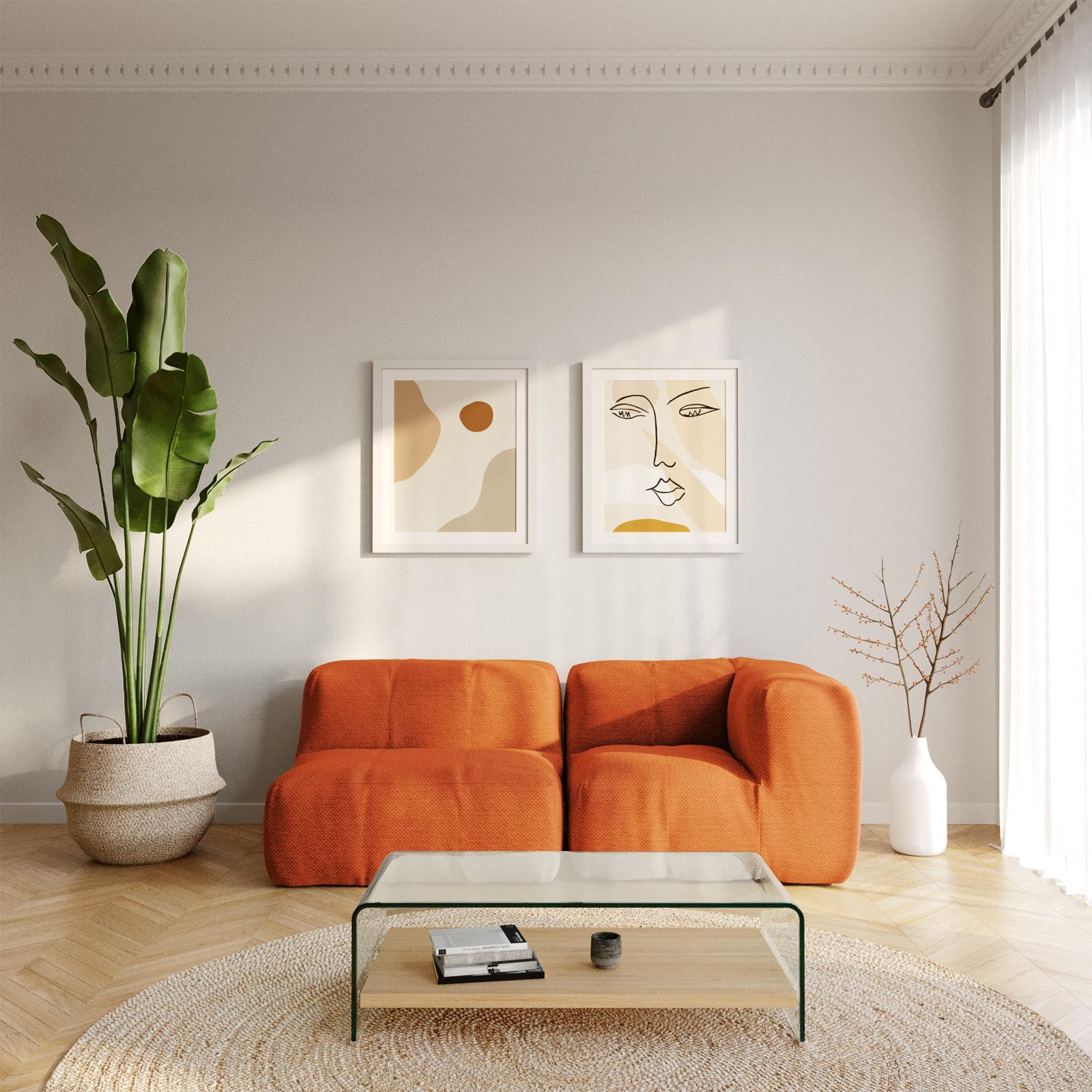 Divano Angolare Modulare 5 Posti Terracotta Per Esterni - Mixi, Resistente Alle Intemperie - Foto 11