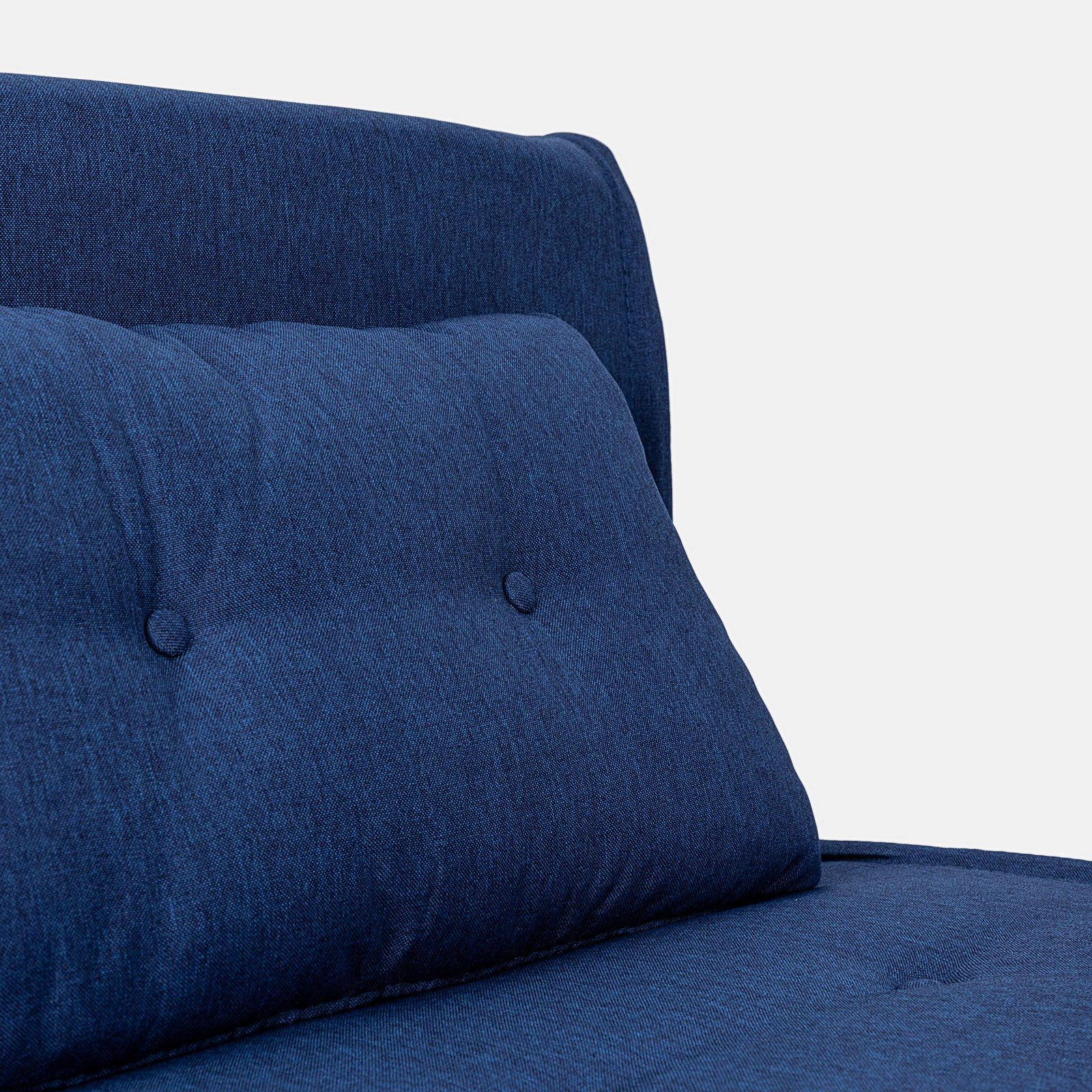 Divano letto 2 posti 133x80 cm in tessuto blu con schienale regolabile in 6  posizioni - Terat