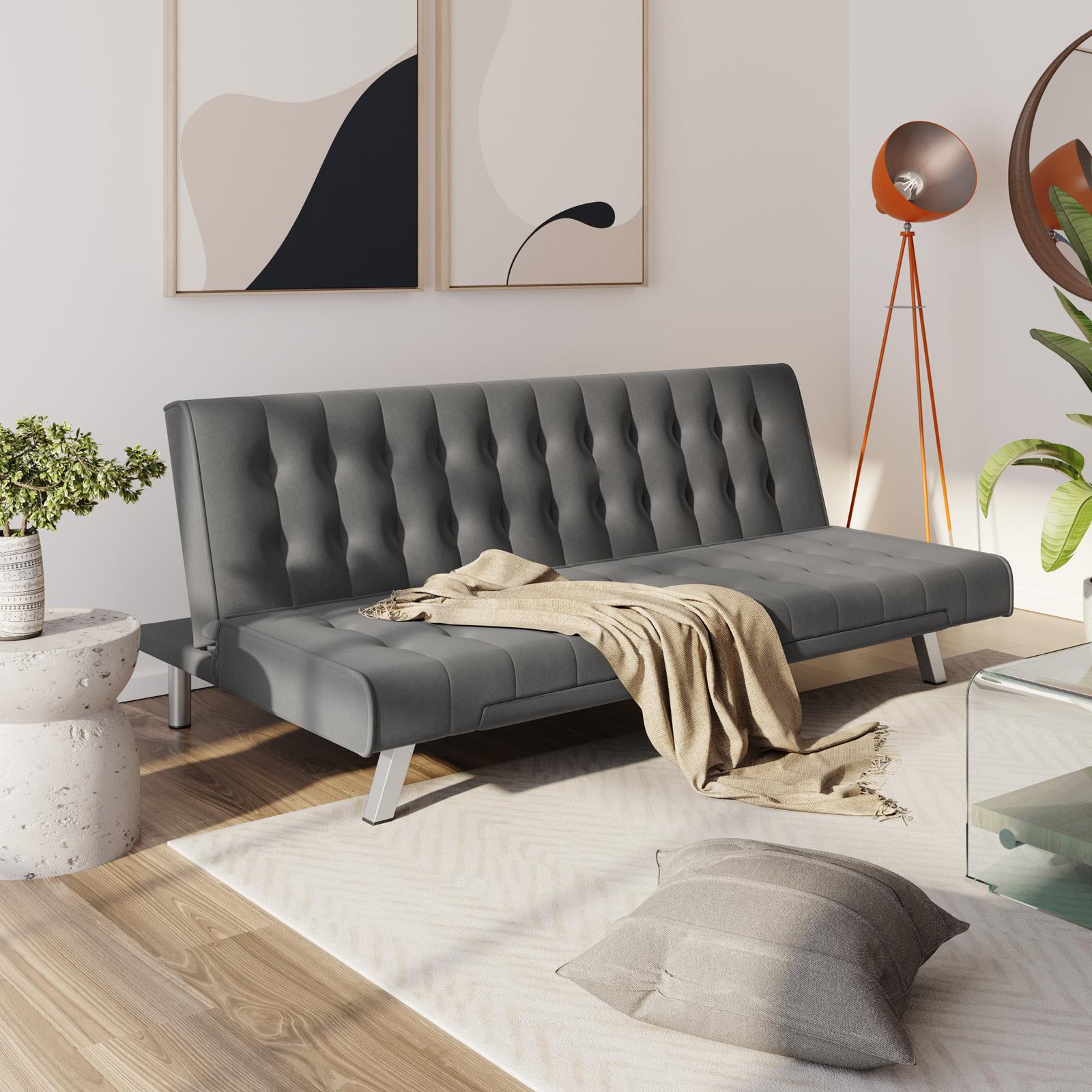 Divano letto posti con schienale reclinabile in tessuto