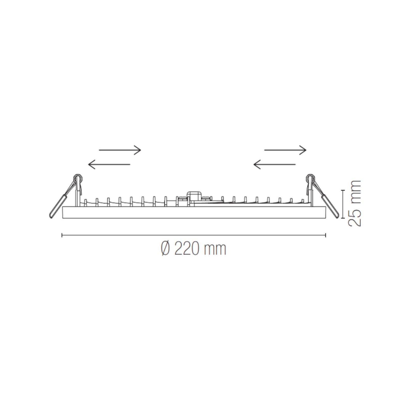 Scandinavian Home, set di 3 faretti LED da incasso, bianco opaco, 60 mm –  70 mm, adatti