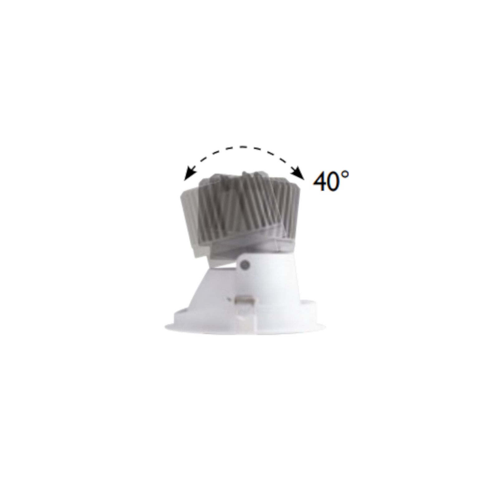 Faretto a incasso led bianco in alluminio 10w 1000lm 4000k 10 8x10