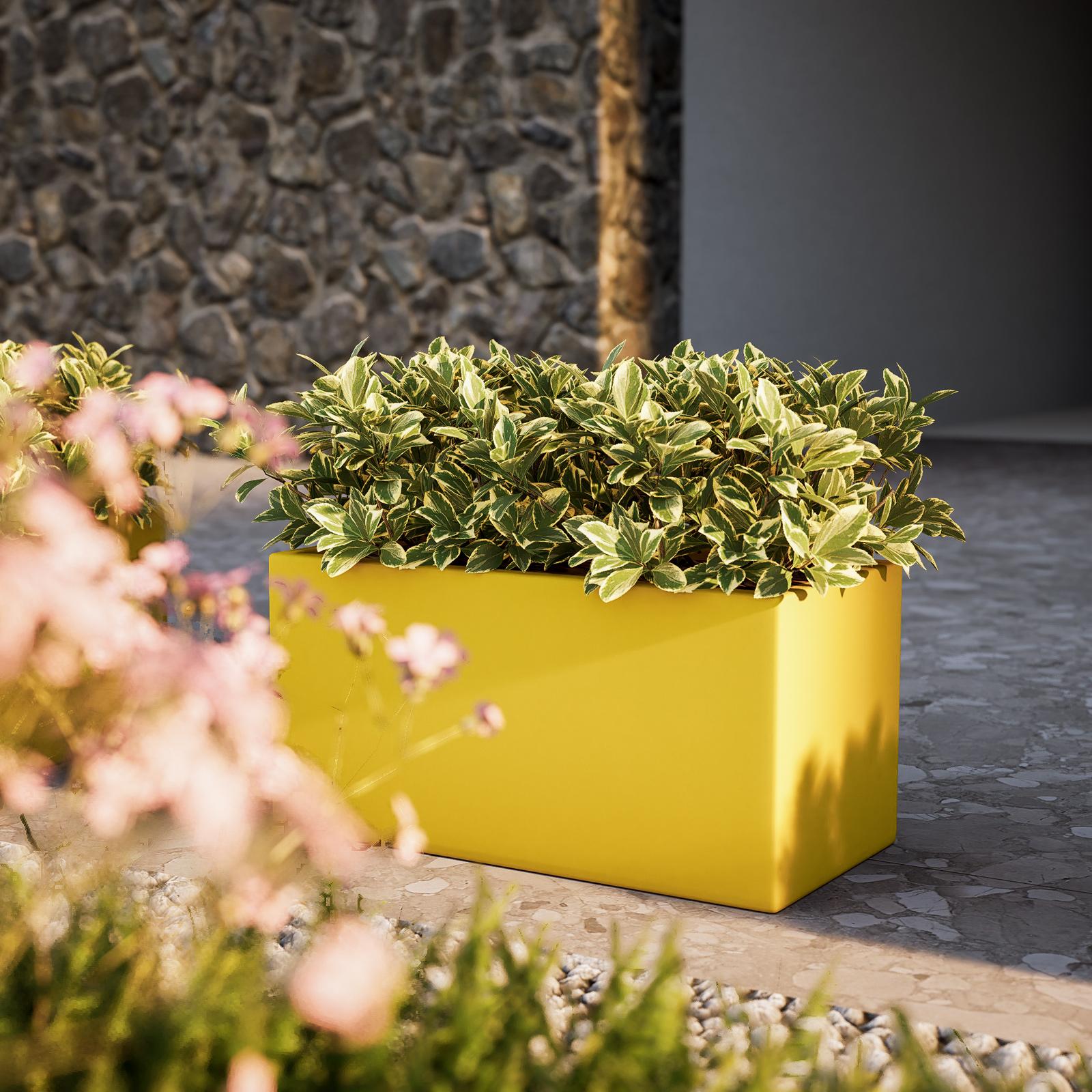 Vaso Rettangolare ''Cassetta Liscia Classic'' Per Fiori E Piante Da Giardino / 100 Cm Antracite 88037818