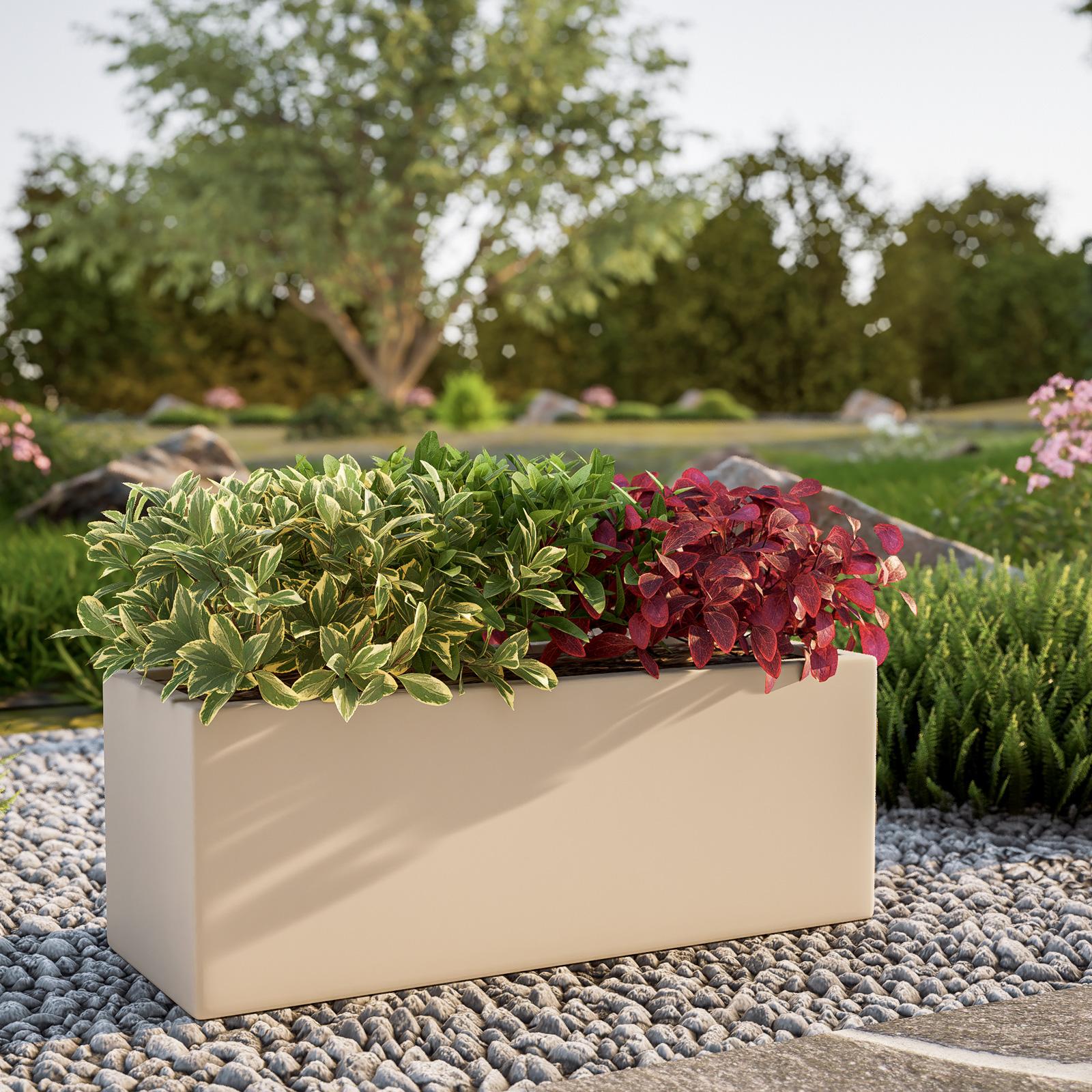 Prosperplast Wheaty Vaso Fiori 128mm Color Crema - Resistente Ai Raggi UV - 2