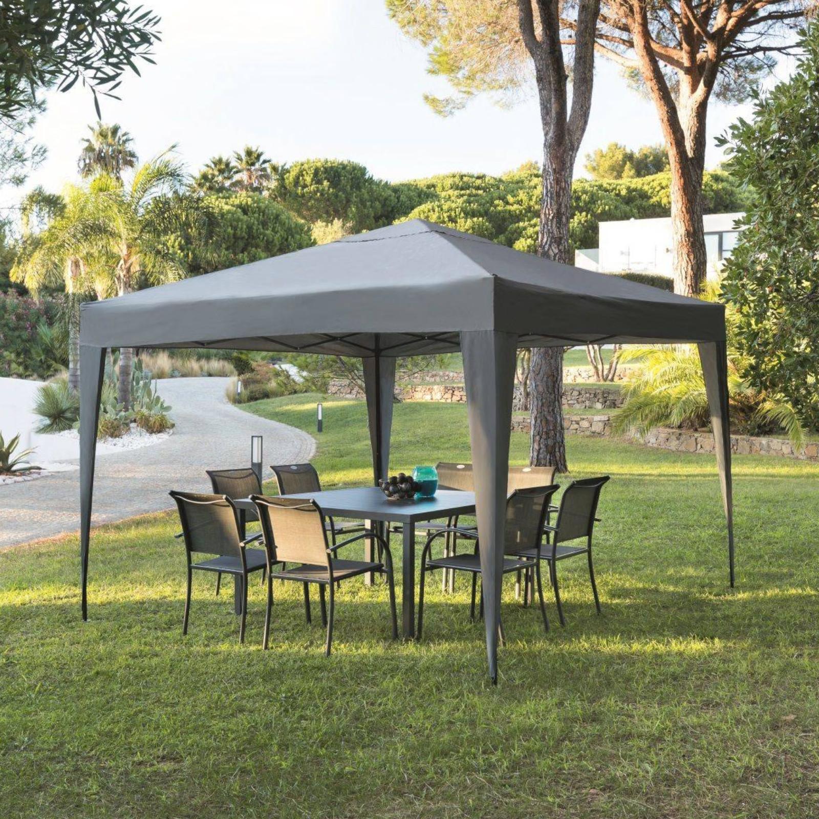 Gazebo Pieghevole SONGMICS Con Pareti Laterali - 3x3 M, Protezione UPF 50+, Resistente A Pioggia Leggera, Portatile E Perfetto Per Giardino, Mercato O Campeggio