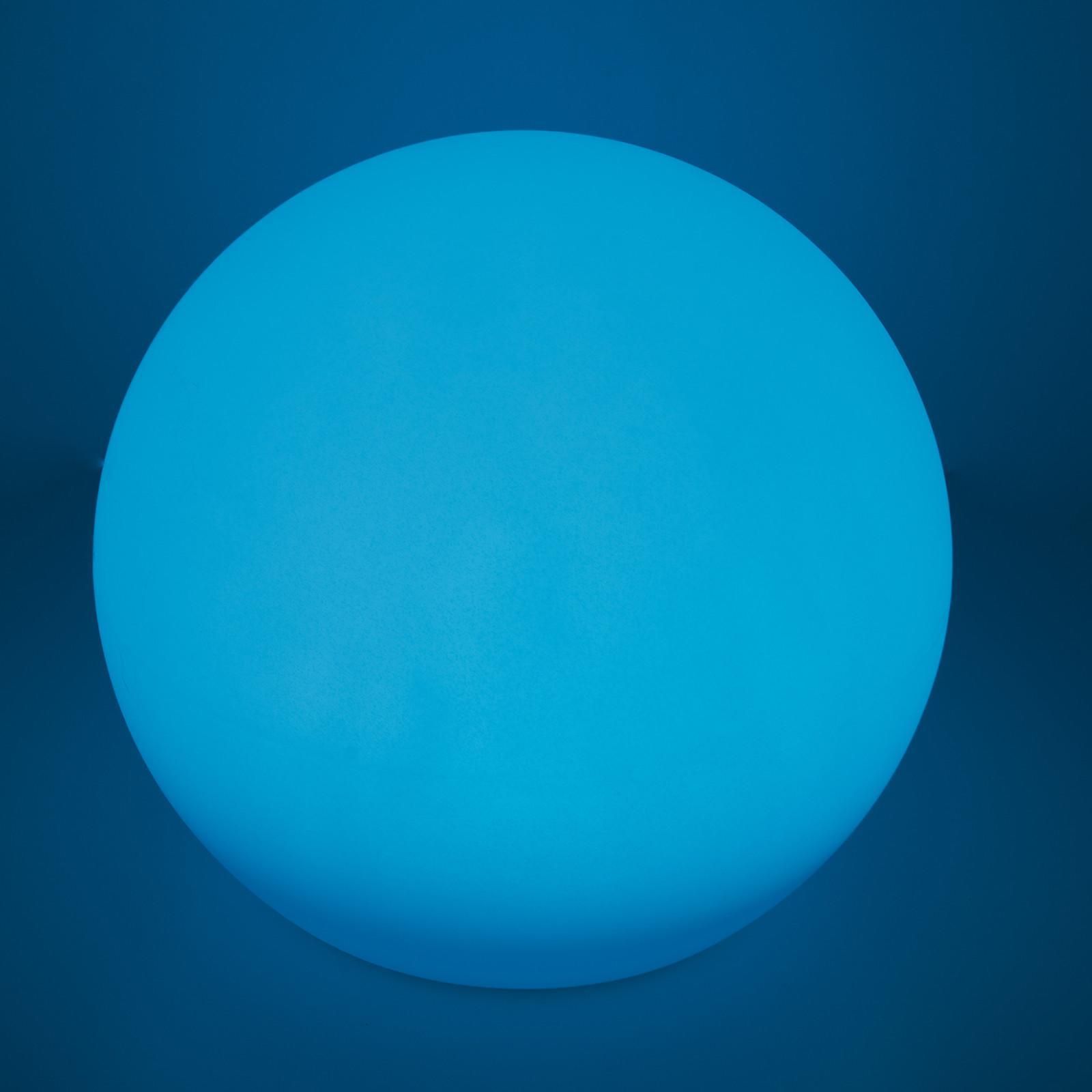 Lampada a sfera LED RGBW per esterno 30cm in polietilene bianca