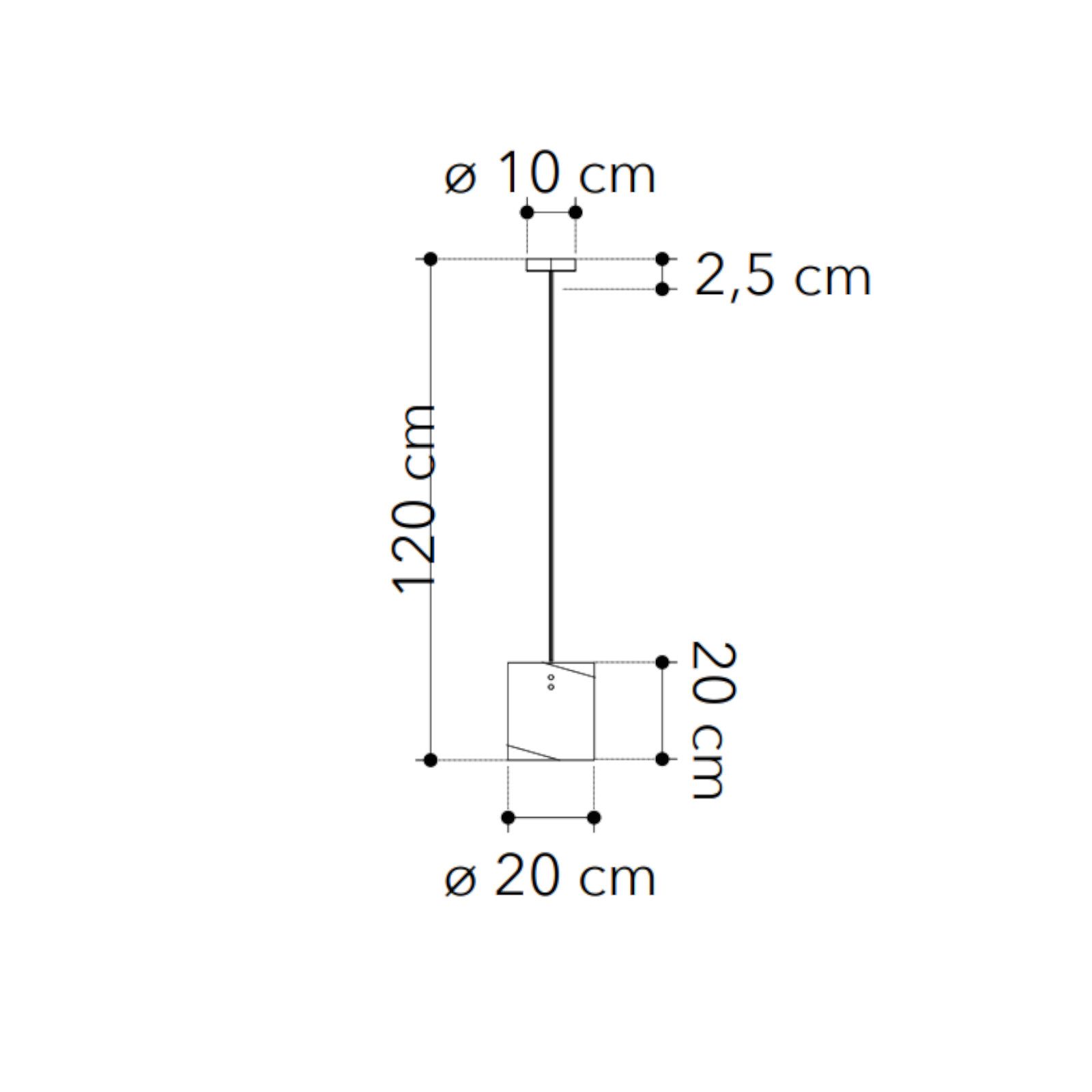 Lampada a sospensione 20 cm in vetro con foglia oro