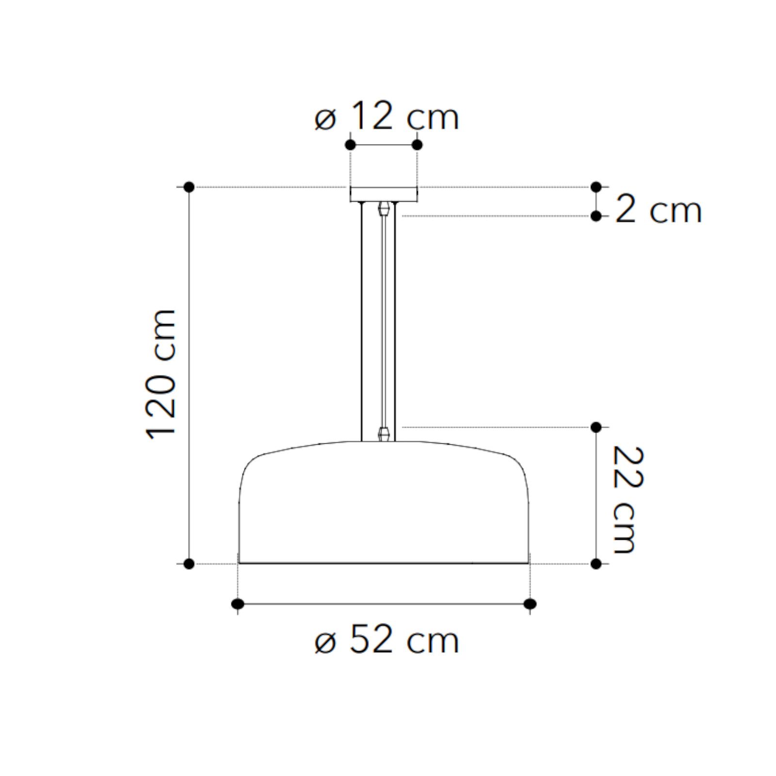 Lampada a sospensione Ø52 cm in metallo corten