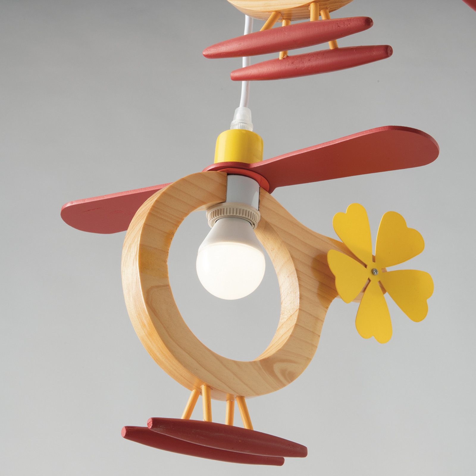 Lampada a sospensione per bambini 100 cm in legno multicolore