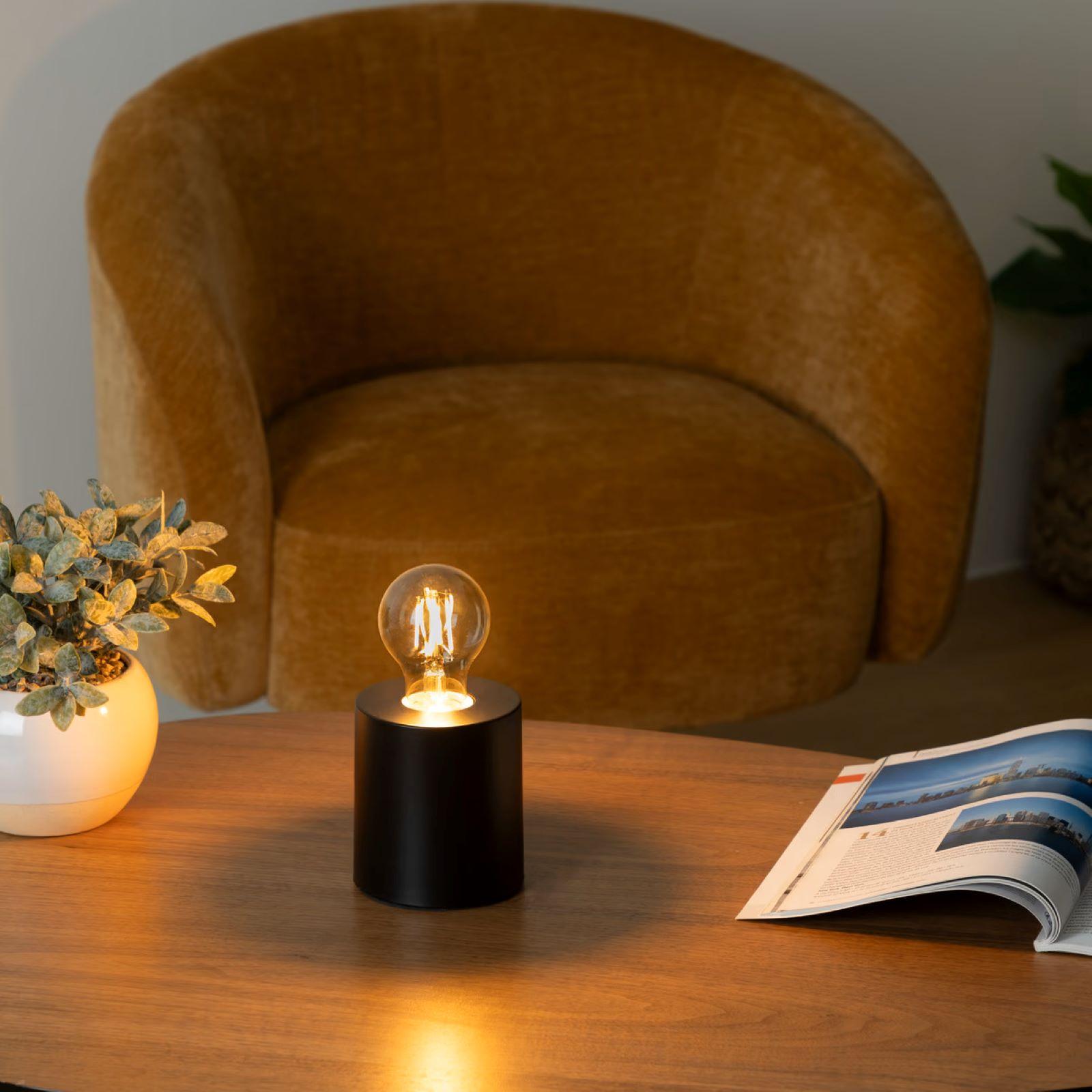 Lampada da tavolo KISHA E27 fino a 60W bronzo crema metallo tessuto LE60319