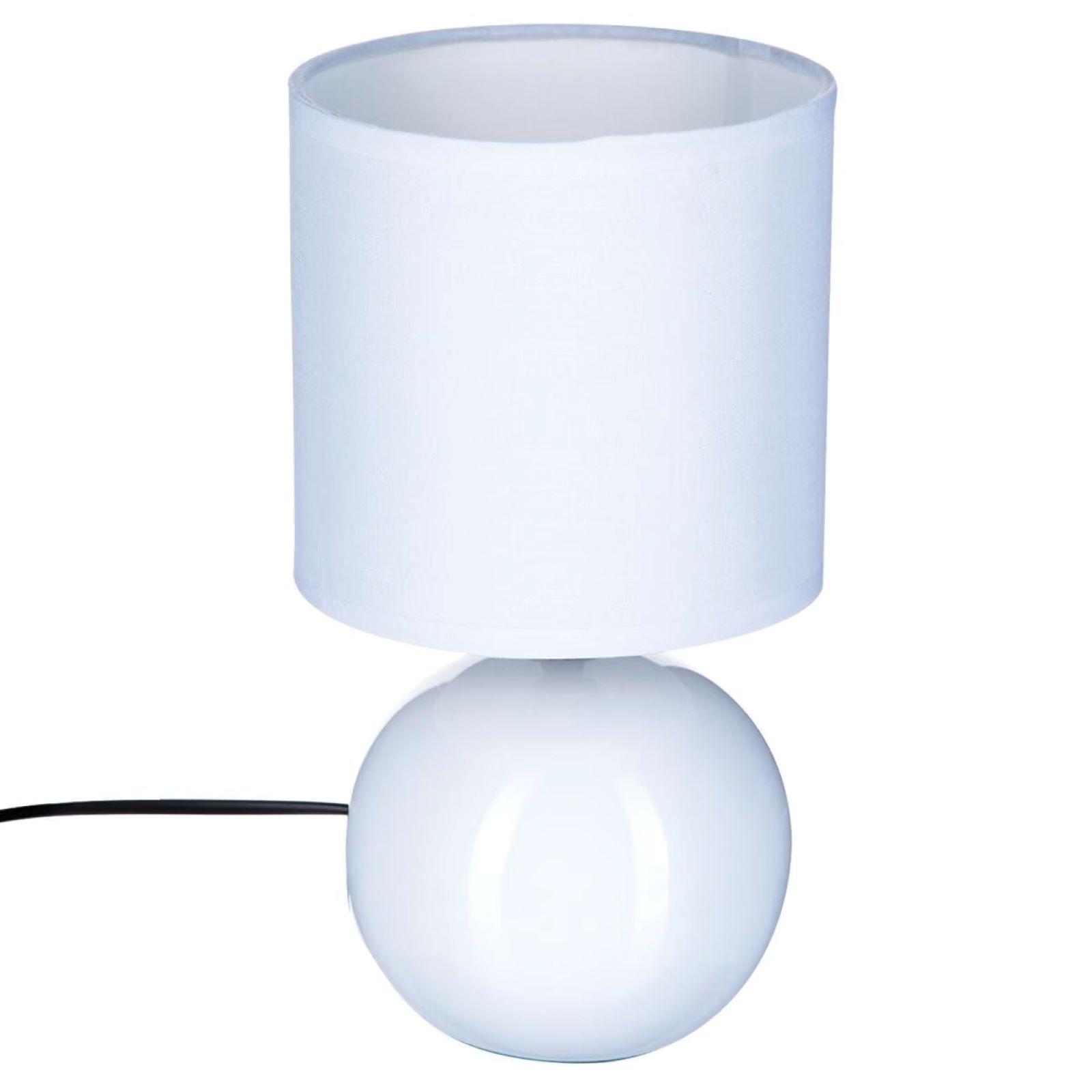 Lampada da tavolo in metallo blu e legno 33x16x55h