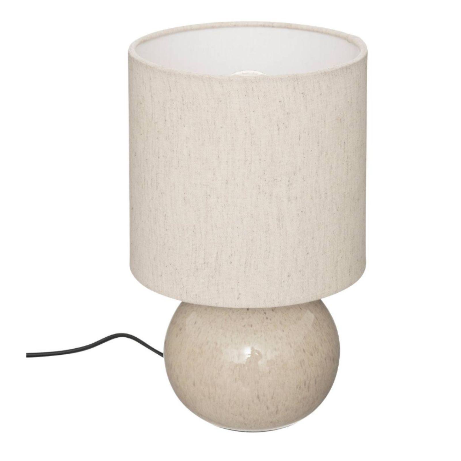 Lampada da tavolo in ceramica Paralume in rattan Lampada da comodino per salotto Bianco Maduru