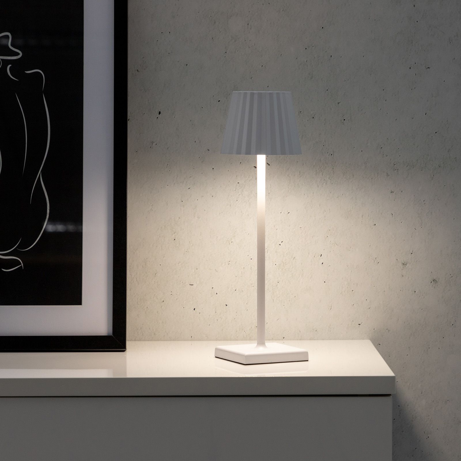 Benss Lampada Da Tavolo LED Ricaricabile 2 Pezzi – Touch, Regolabile In Altezza E Temperatura Colore, Impermeabile IP54, Bianco