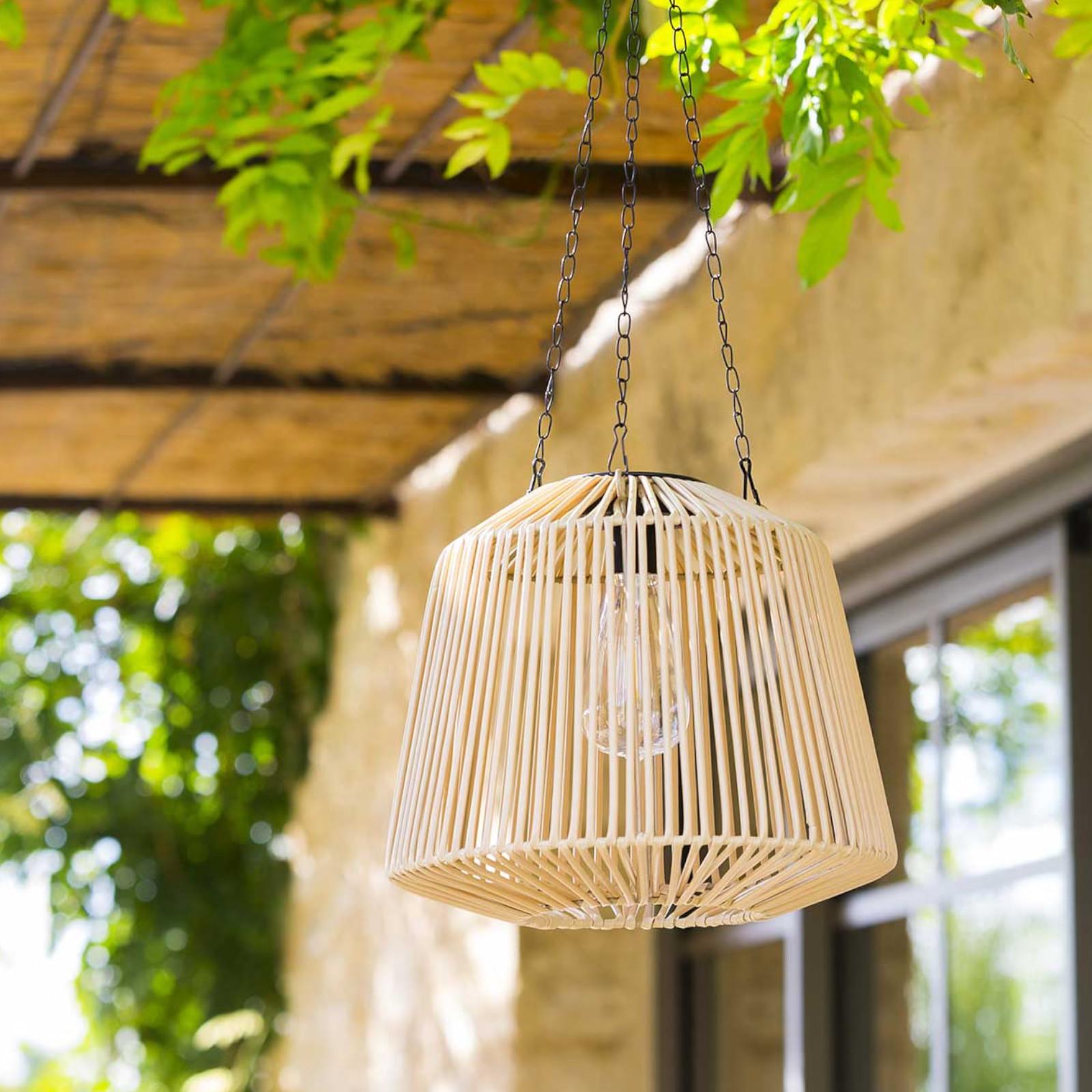 Lampada Sospensione Solare LED Con Pallina In Vetro Per Giardino E Decorazioni Esterne - Foto 2