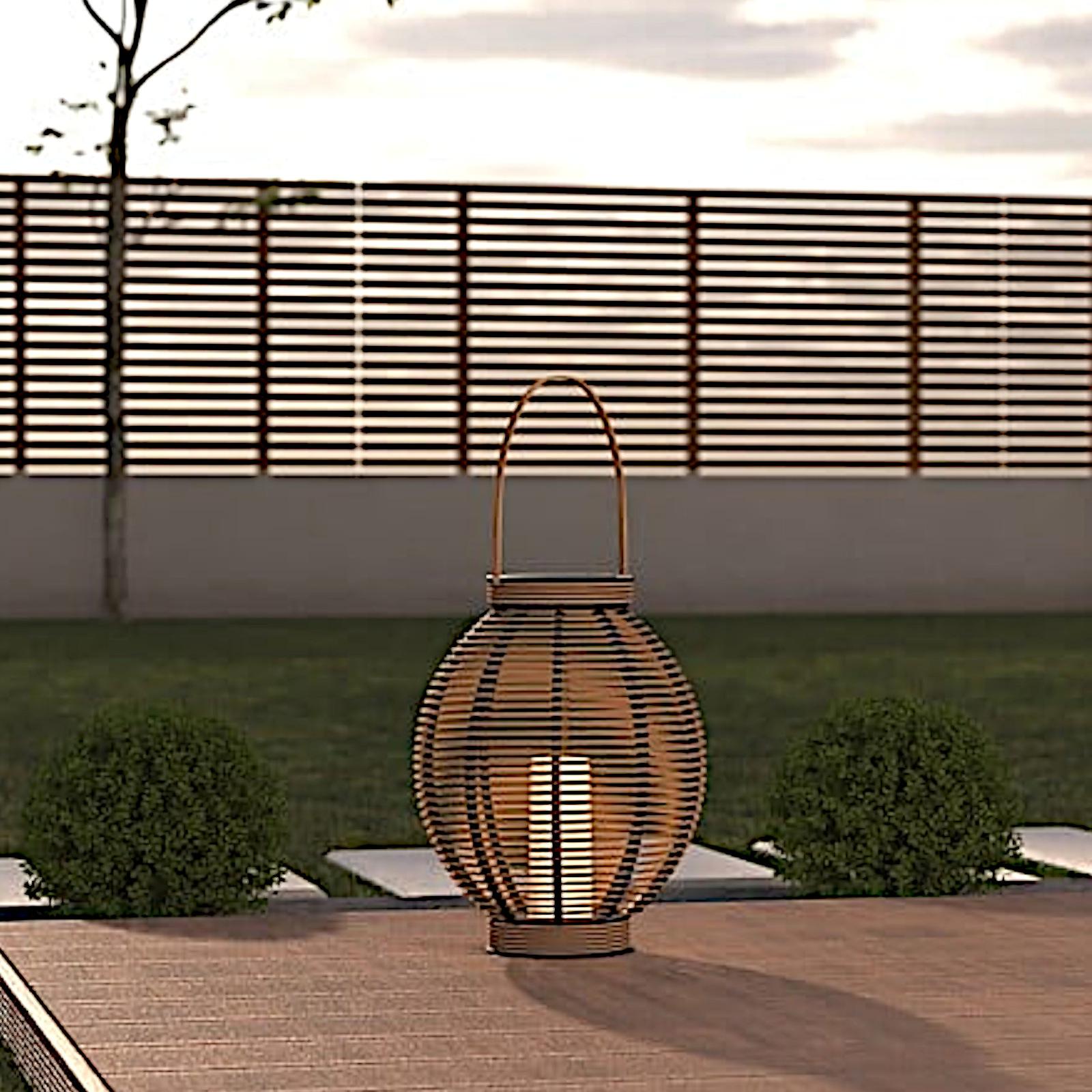 Lanterna Solare Marrakech In Metallo - 30 Cm, Stile Boho, Impermeabile IP65 Per Giardino