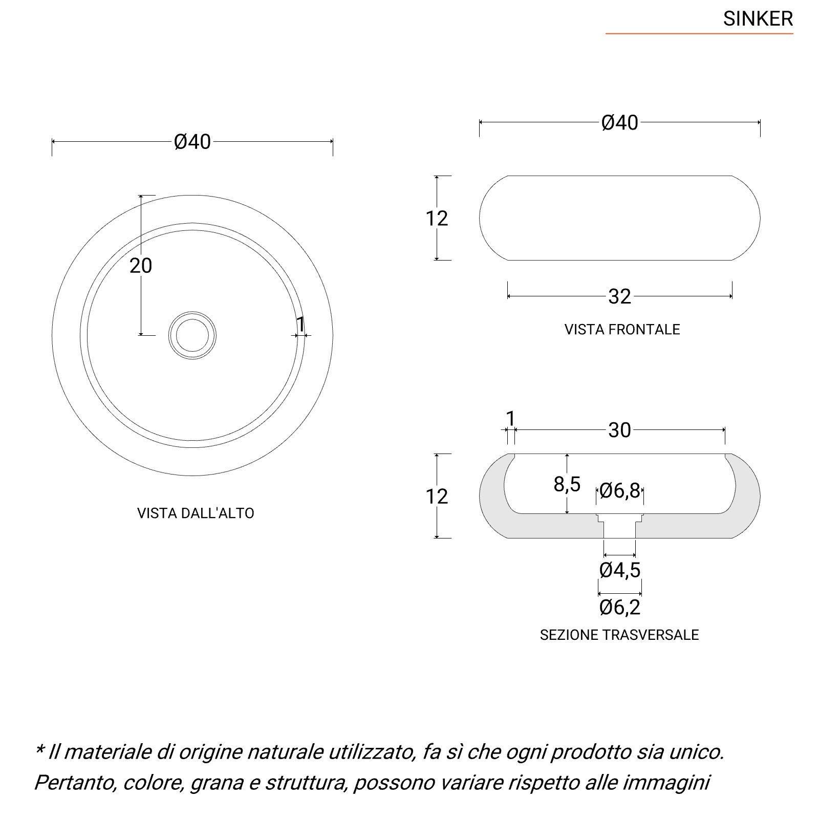 Consolle sospesa in Suar Wood per lavabo da appoggio con staffe incluse  CIPI' OTTOSMALL