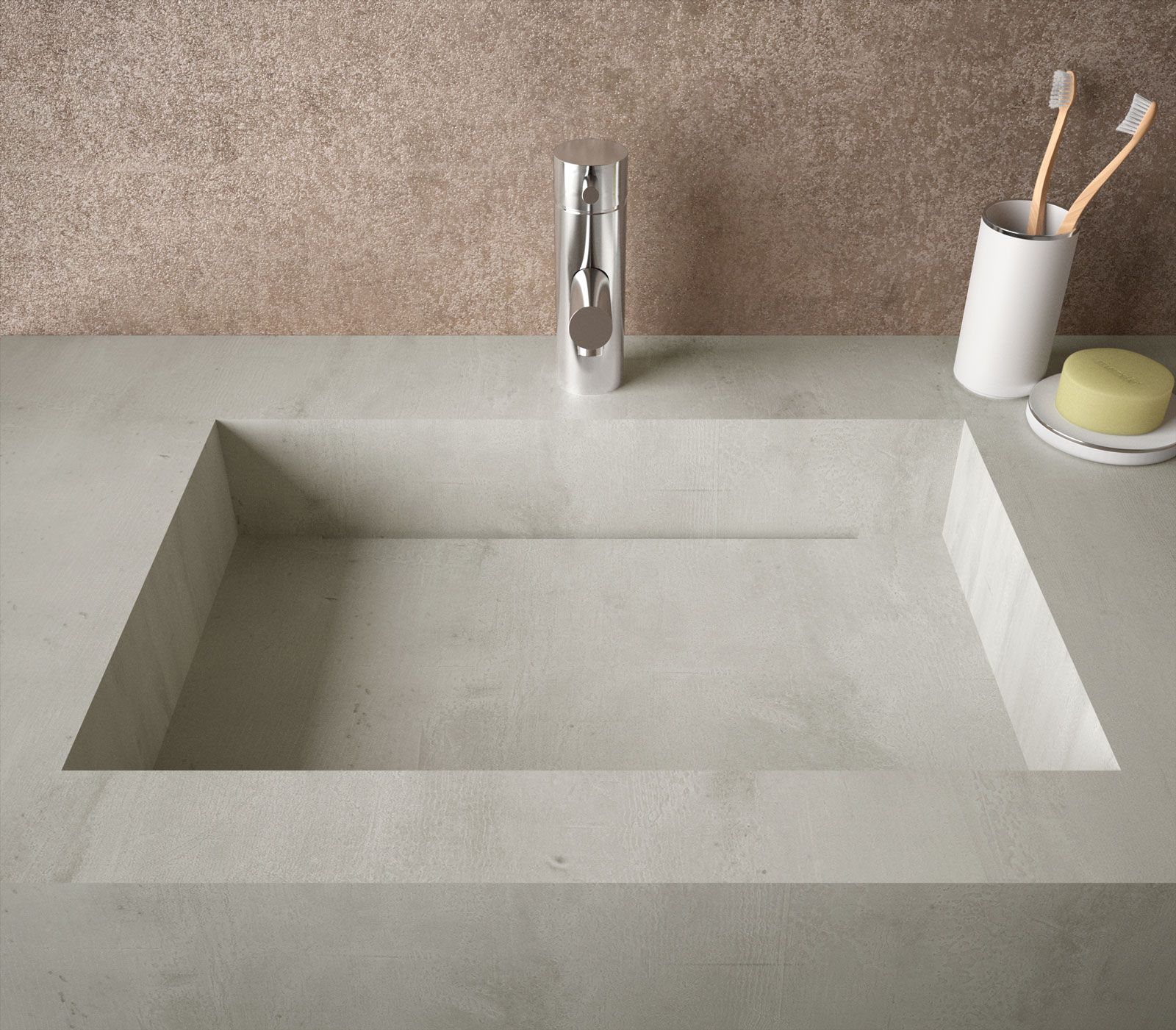 Lavabo bagno sospeso rettangolare 70x41 ceramica