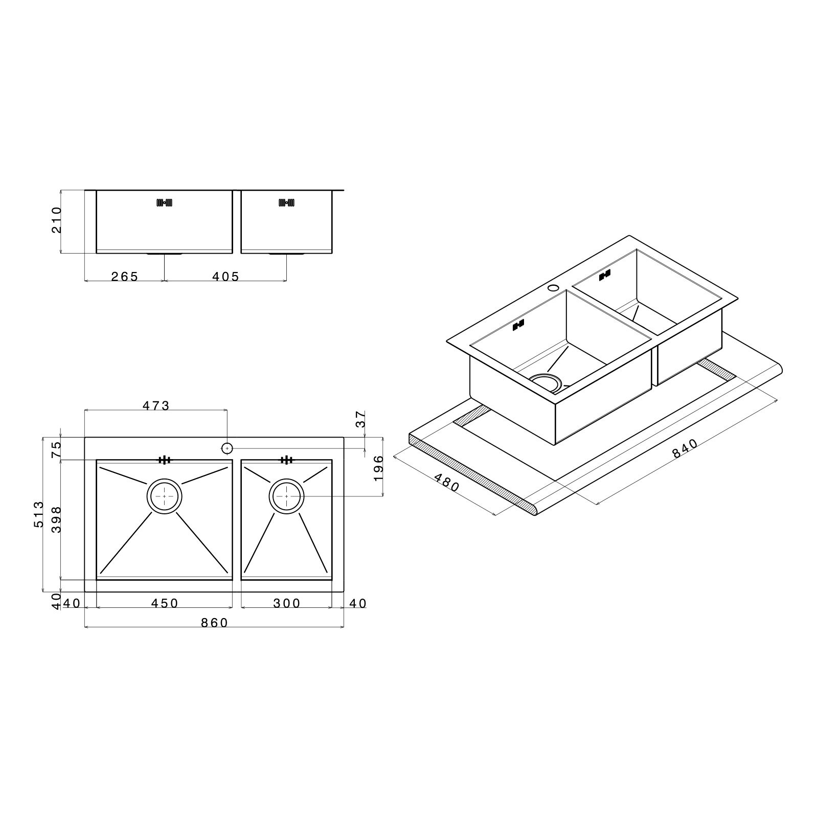 art.9506 - Lavello in acciaio inox