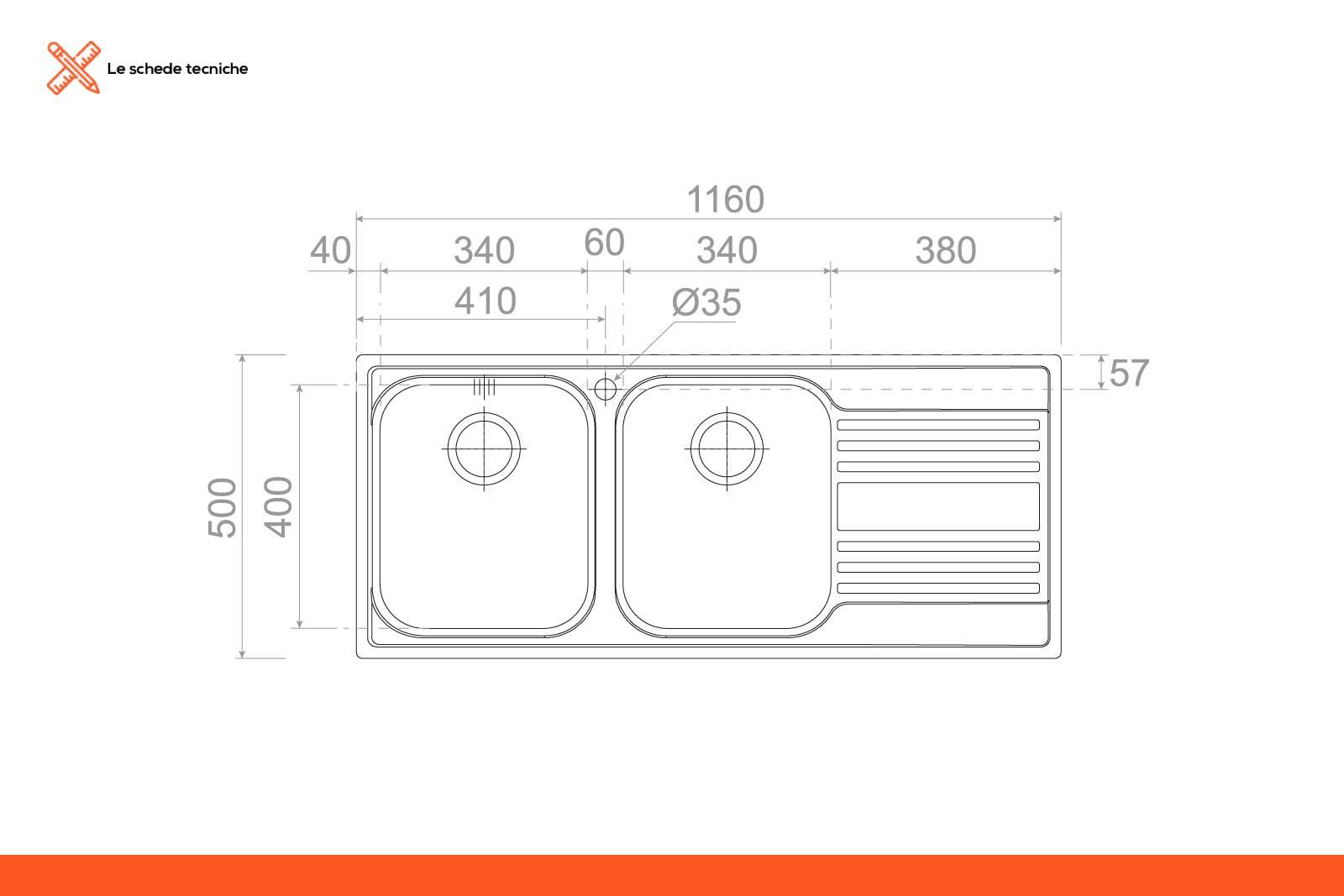 Dissipatore tritarifiuti alimentare domestico da lavello 20x34,5 cm