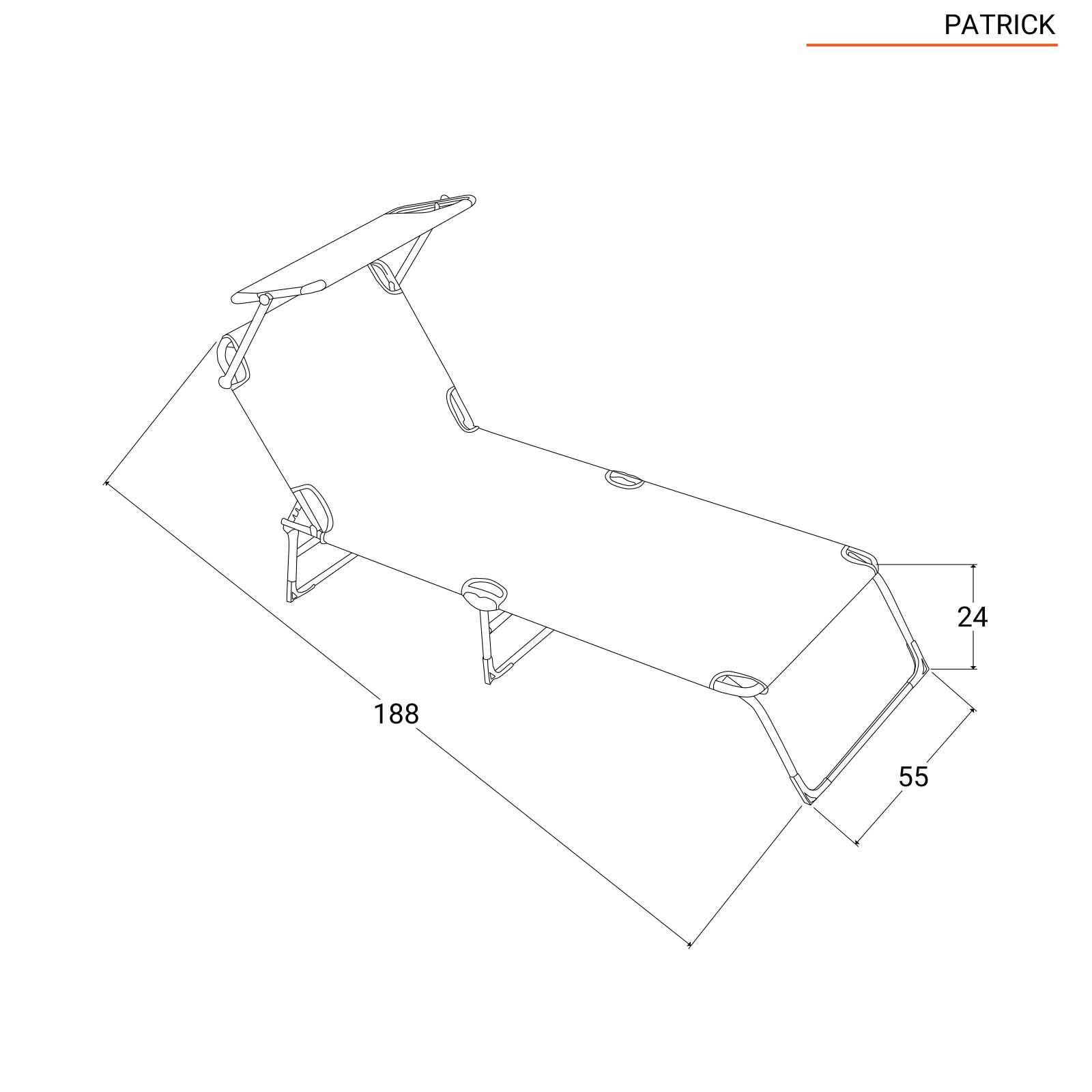 Lettino pieghevole con tettuccio parasole acciaio e textilene beige - Patrik