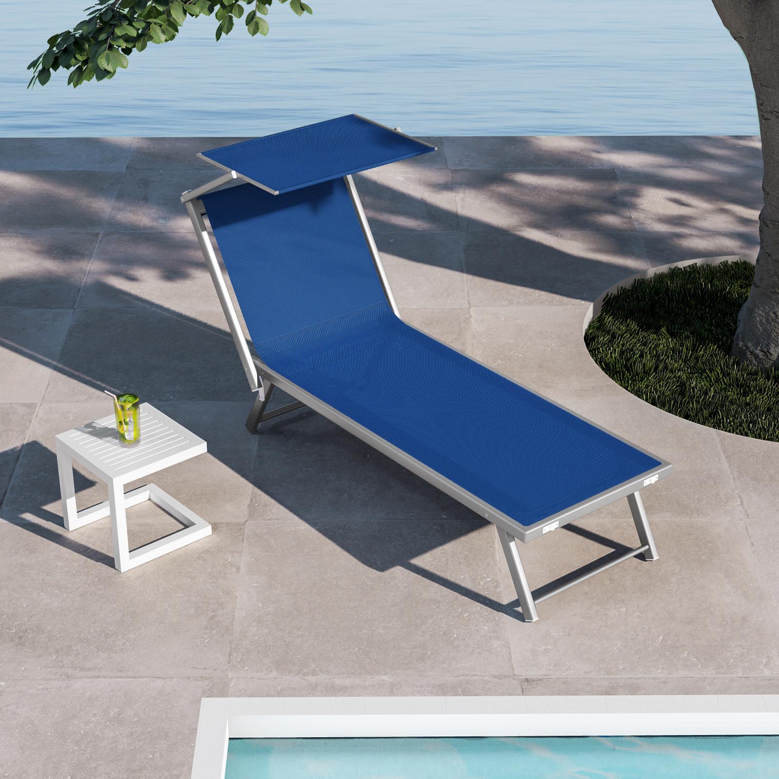 Sdraio Da Giardino Lettino Prendisole Con Schienale Reclinabile - Main Image