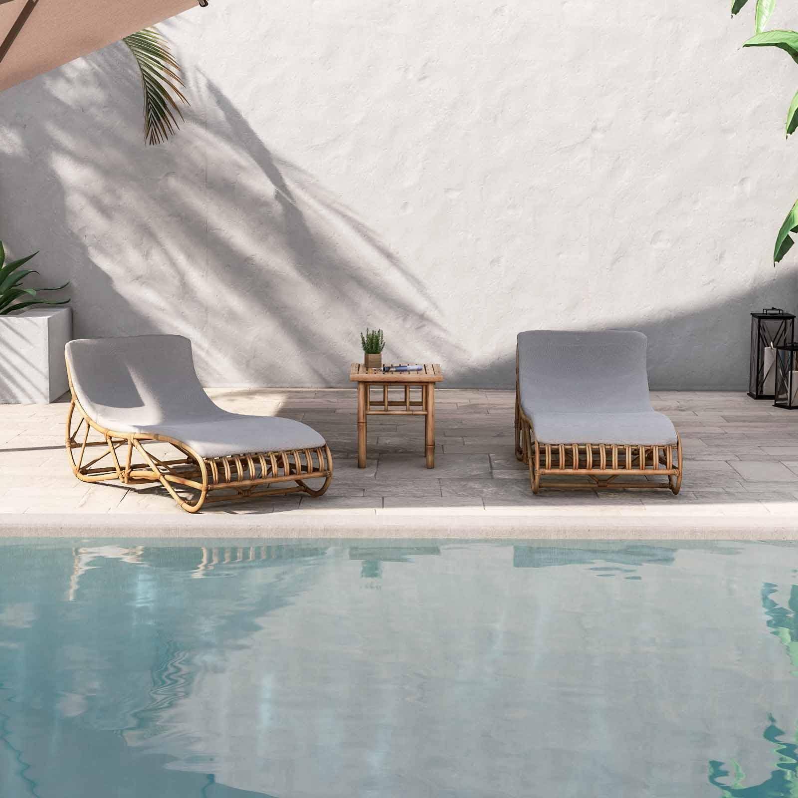 Mendler Lettino Regolabile Da Esterno HWC-A51 In Polyrattan E Acciaio - Versione Premio Con Cuscino Spesso 10cm - Antracite E Beige