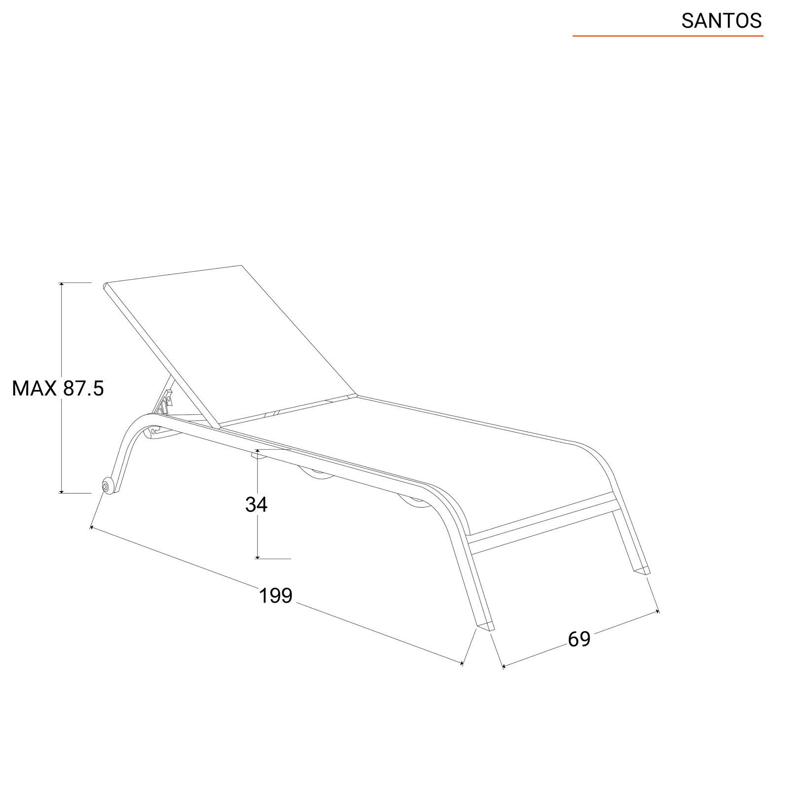 Lettino prendisole dafne tortora Fiam: Arredo Giardino in Offerta