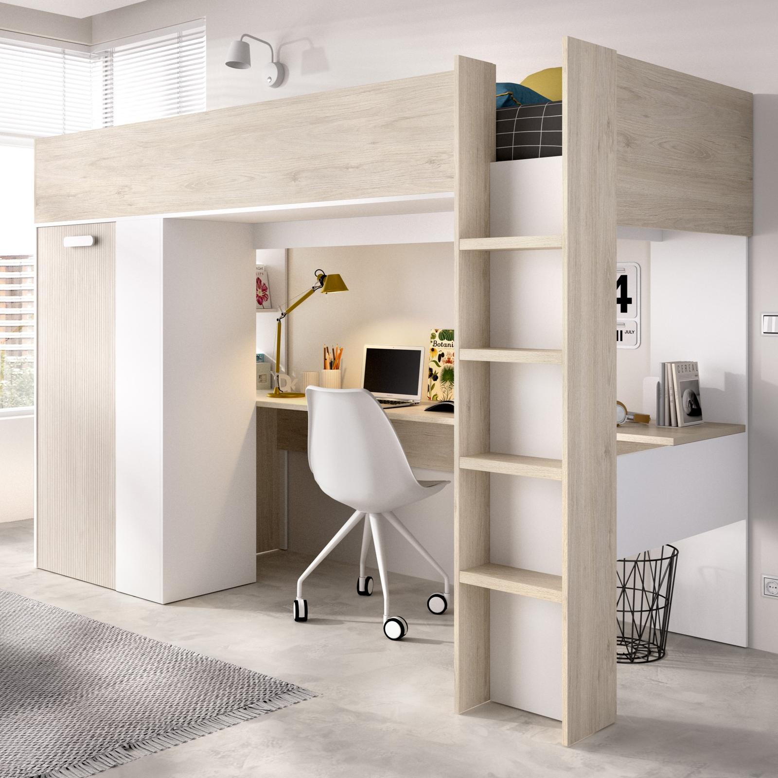 Con Scrivania Letto A Soppalco Ikea Piazza E Mezza Soppalco