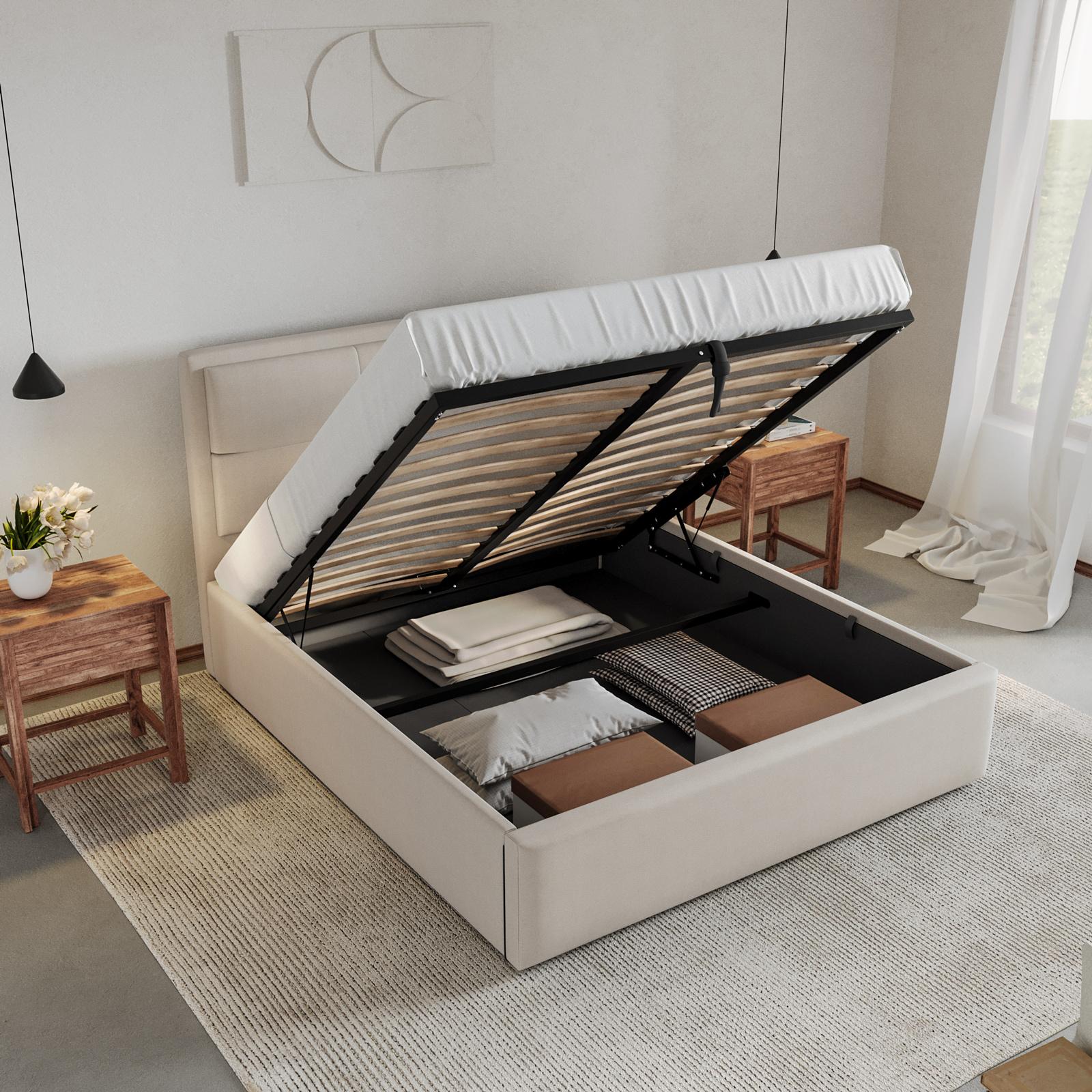 Malm Letto In Tessuto Con Contenitore Ikea Letto Matrimoniale