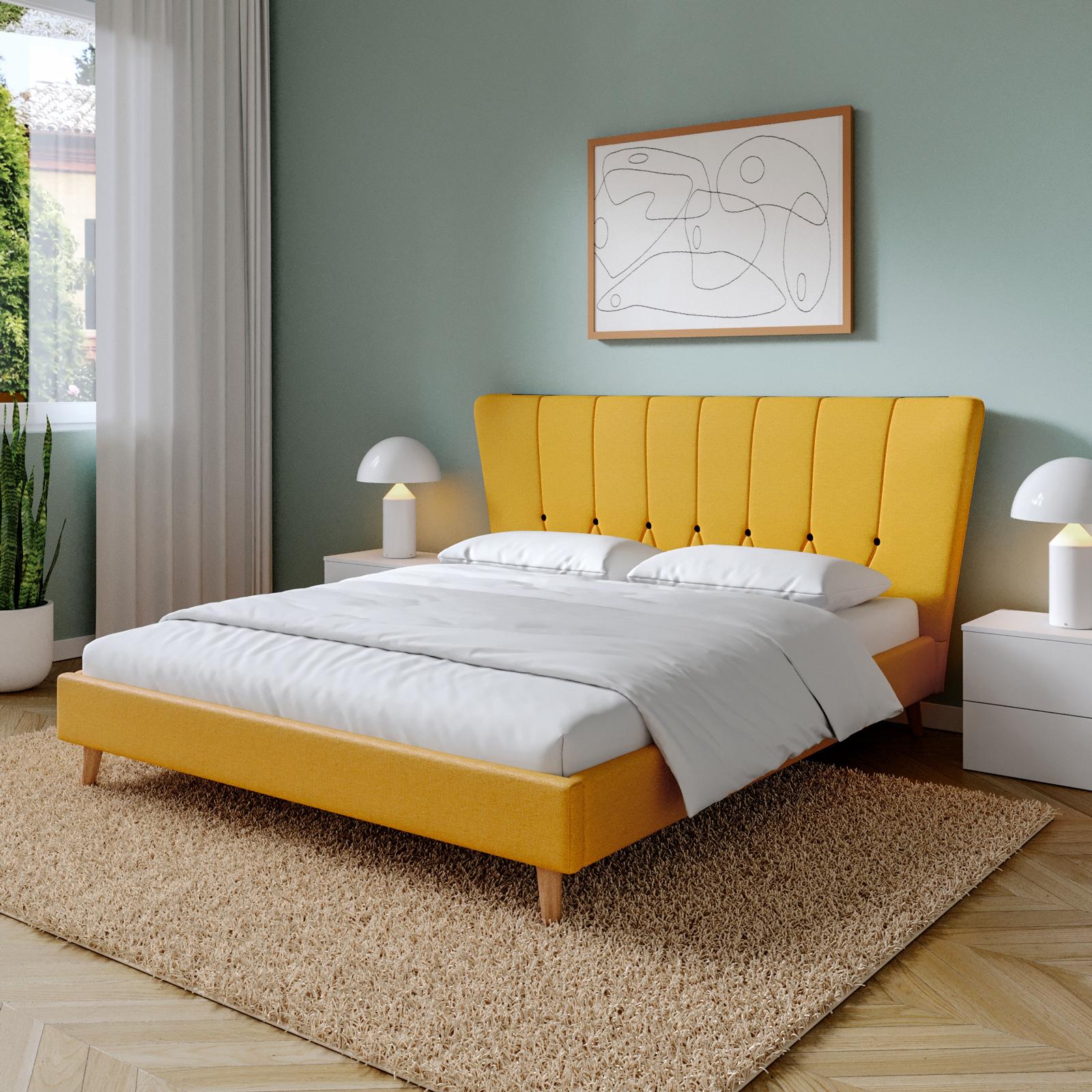 Bedorm Set Biancheria Da Letto Matrimoniale Con Quadrifoglio Portafortuna – Giallo Chiaro, 172x228 Cm
