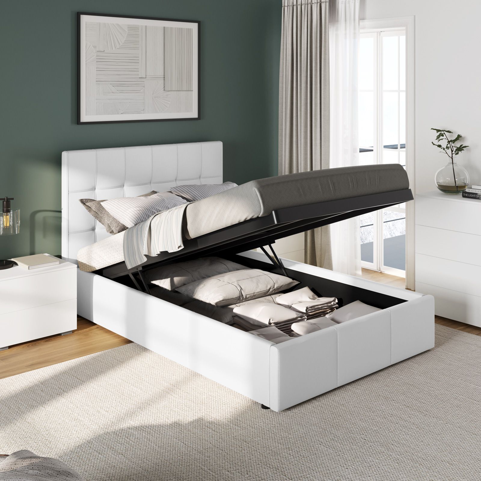 Letto Contenitore Una Piazza E Mezza Cm Letto Una Piazza E Mezza