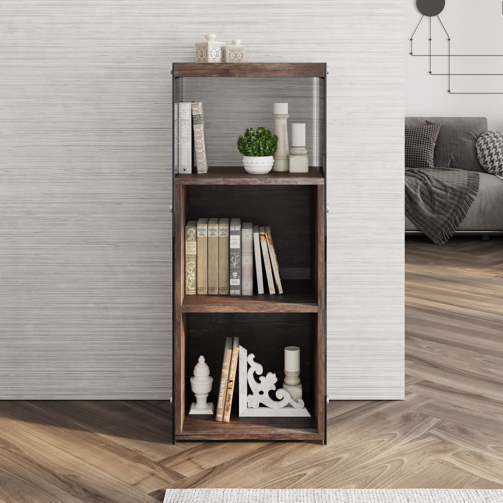 Mobile Libreria Modello Cubo 3 Rovere Cm 31x30x91h