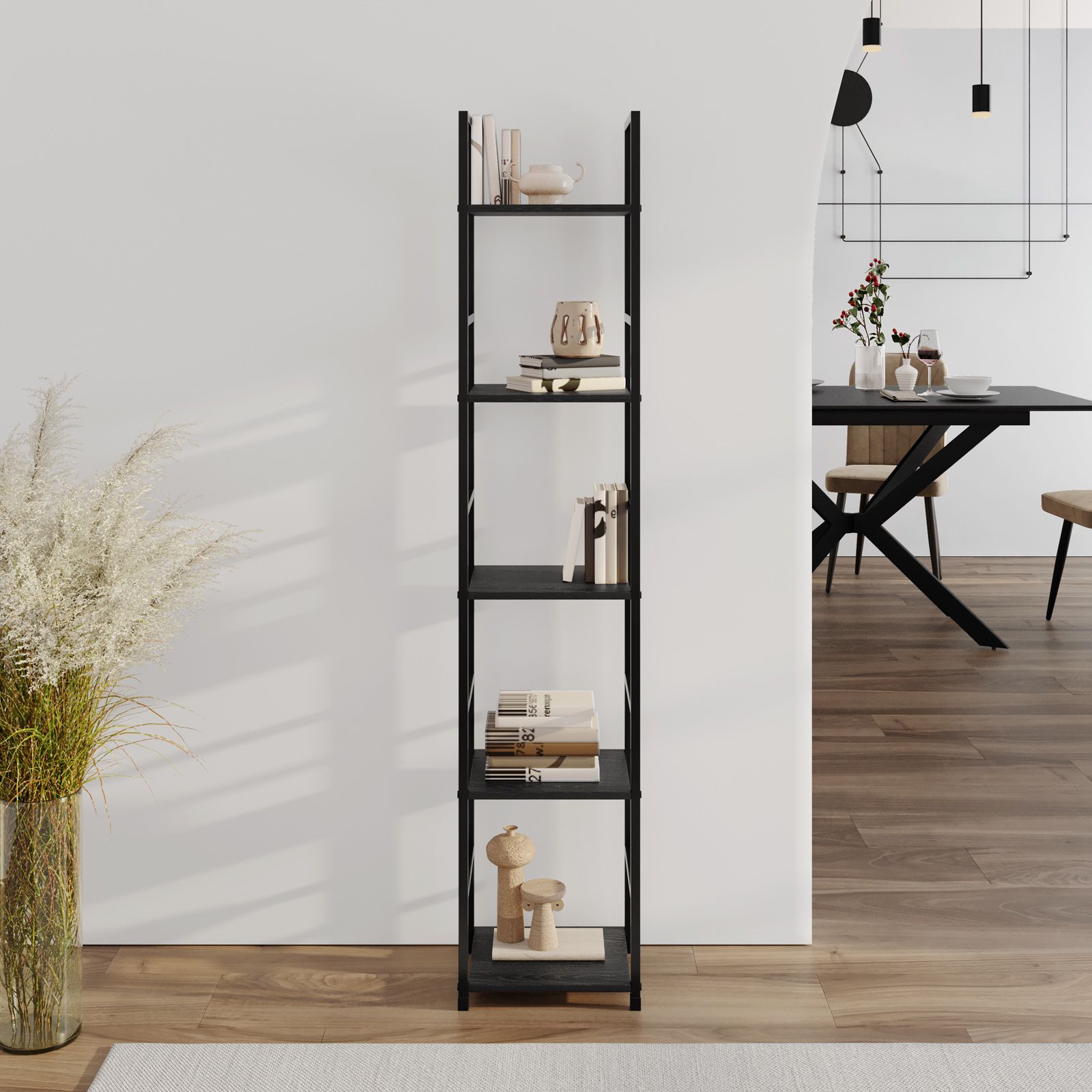 Libreria in legno di rovere Class Dutch Bone - 146cm