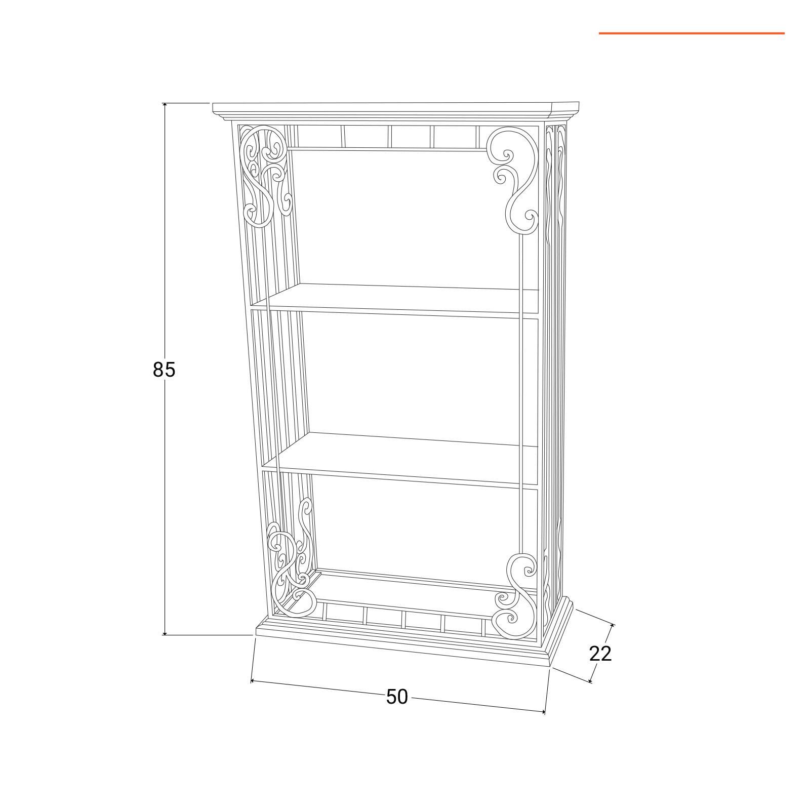Libreria A Triplo Arco Con Ante 5 Ripiani | Scaffale Industriale In Legno E Metallo Nero | Lunghezza 180 Cm