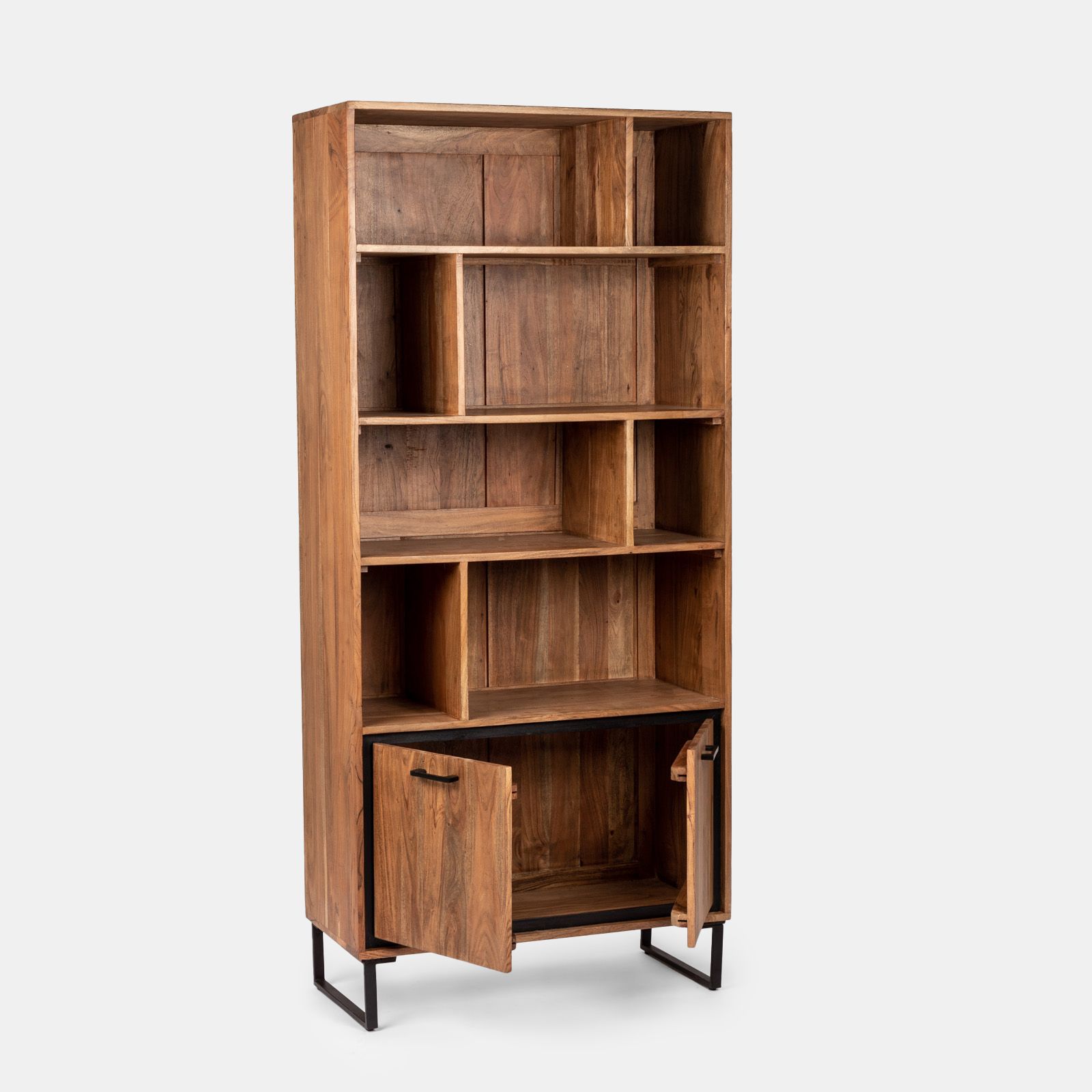 Libreria Flash Furniture Mayfair - 3 Ripiani Metallico Nero 89cm - Foto 7