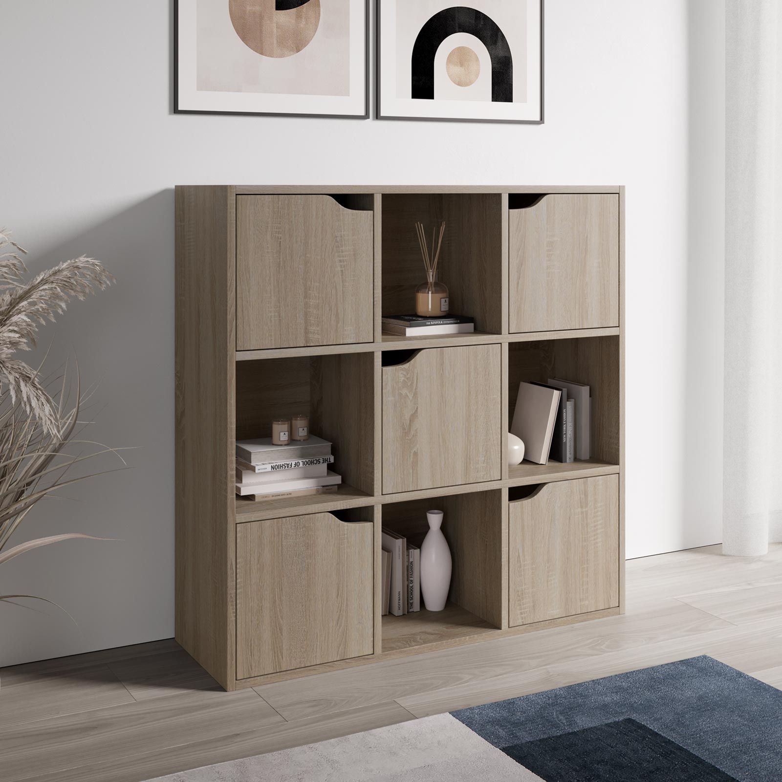 Libreria 89x90h cm in legno finitura rovere - Artik