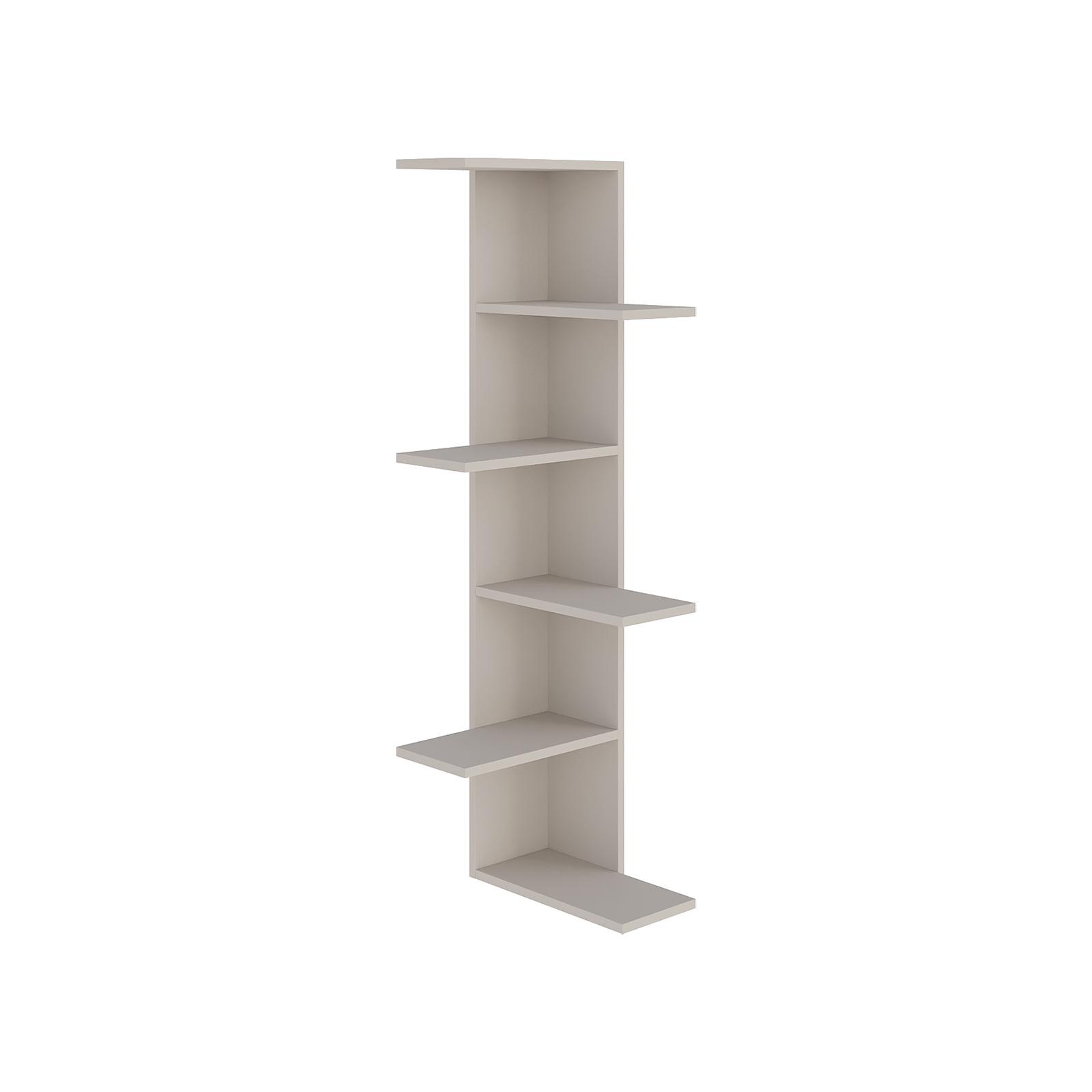 Libreria Angolare A 5 Livelli – Scaffale Stretto In MDF 20x20x120 Cm, Bianco, Perfetto Per Spazi Piccoli - 6