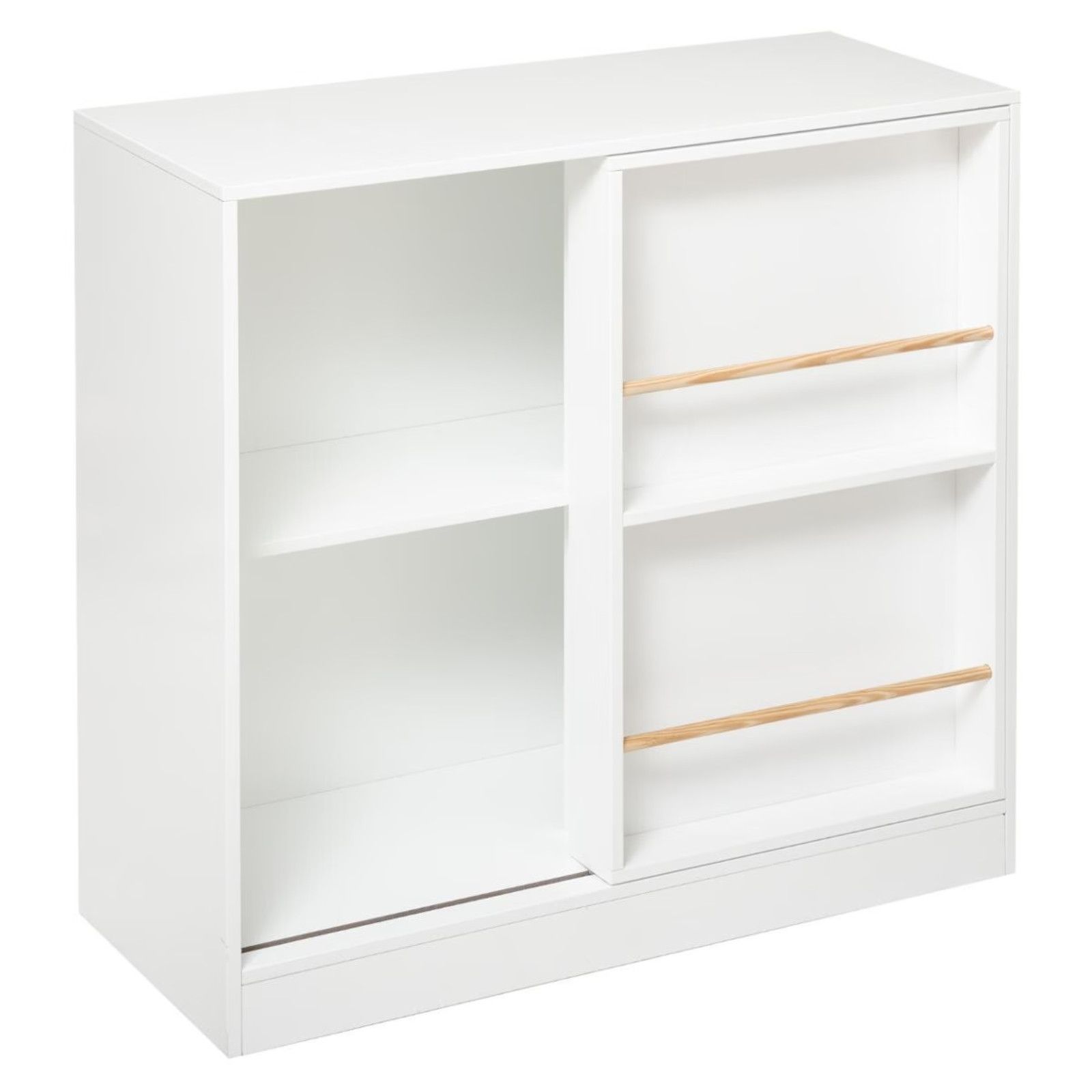Libreria Panca Per Bambini COSTWAY In Legno Con Cuscini: Scaffale E Seduta 2 In 1, Colore Bianco