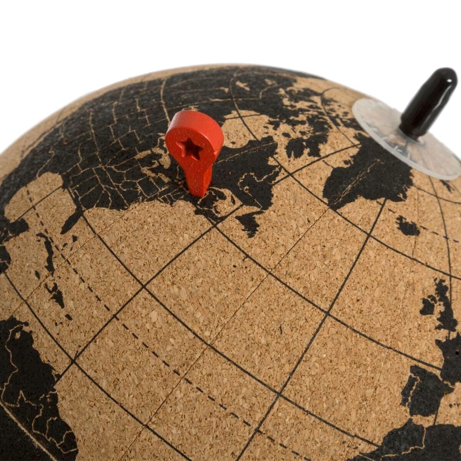 Mappamondo Antico Exerz 14cm - Mappa Italiana, Supporto Metallico Bronzo | Decorazione Scrivania - Foto 8