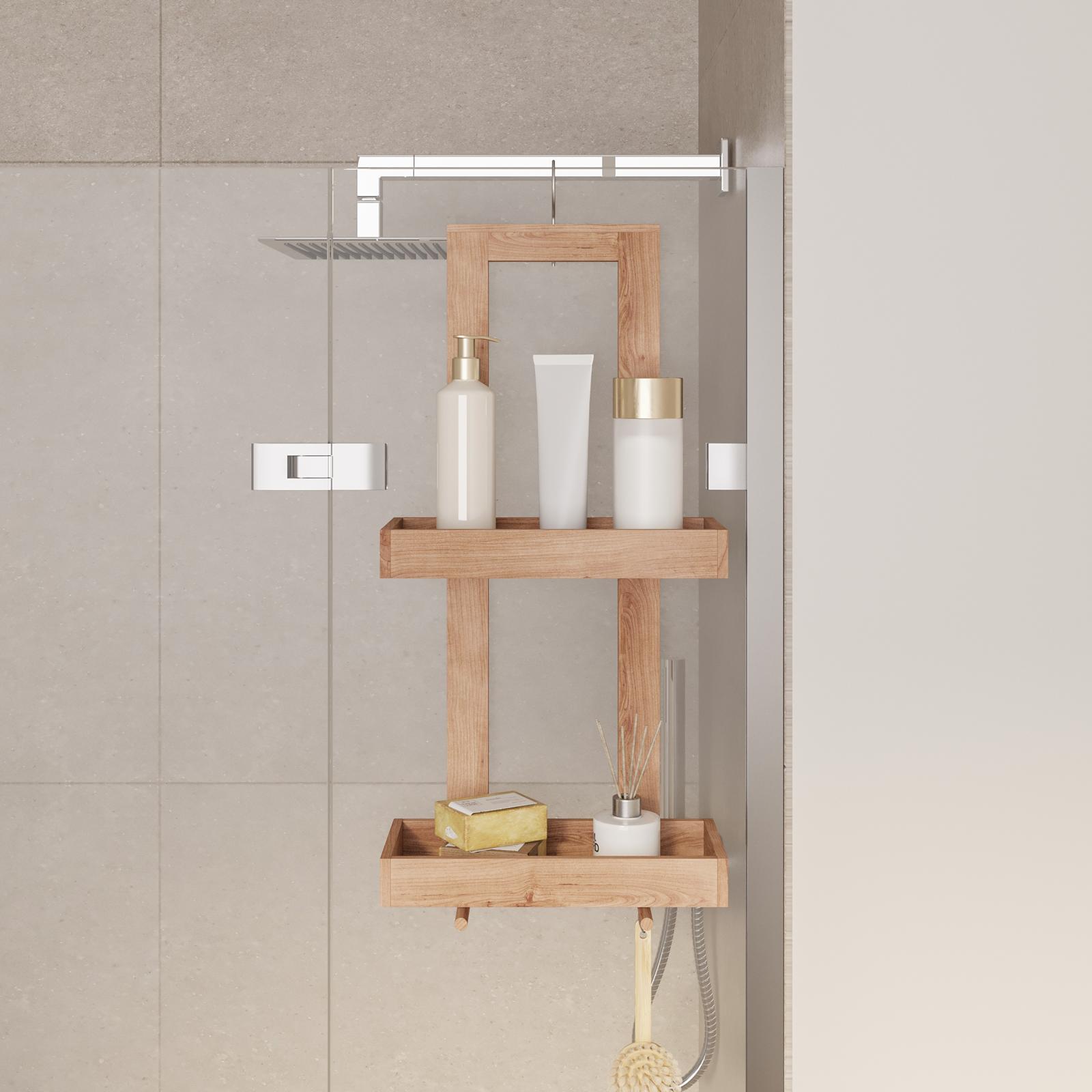 TrAdE Shop Traesio - Mensola Portaoggetti A Doppio Strato Per Cucina Bagno Ufficio Stile Europeo Da Scrivania 89051360