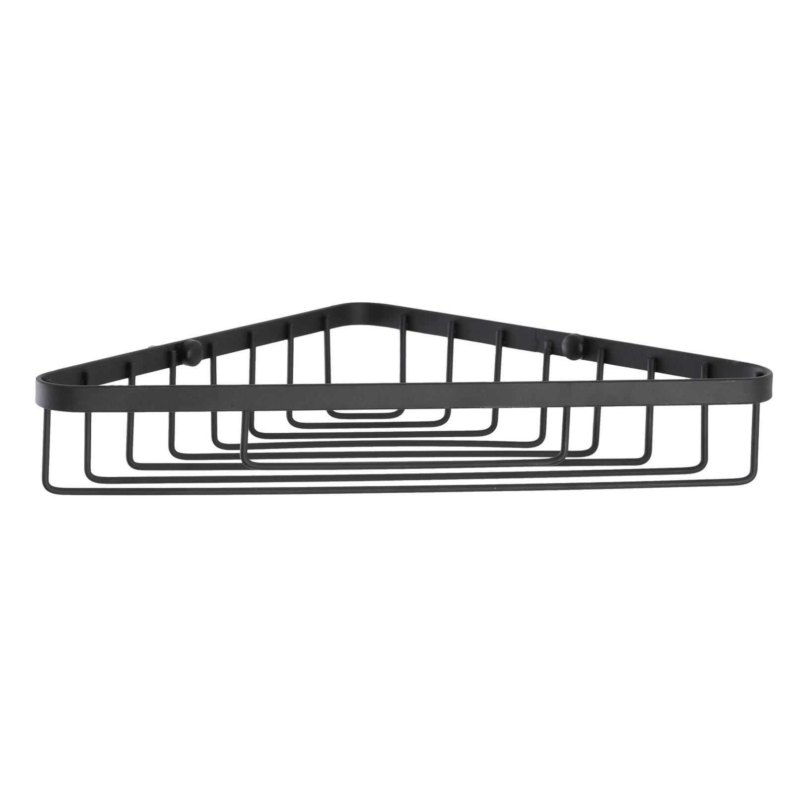 Mensola In Vetro Bagno WENKO Bosio Black 46,5 Cm: Elegante Ripiano In Acciaio E Vetro Satinato Con Fissaggi Inclusi