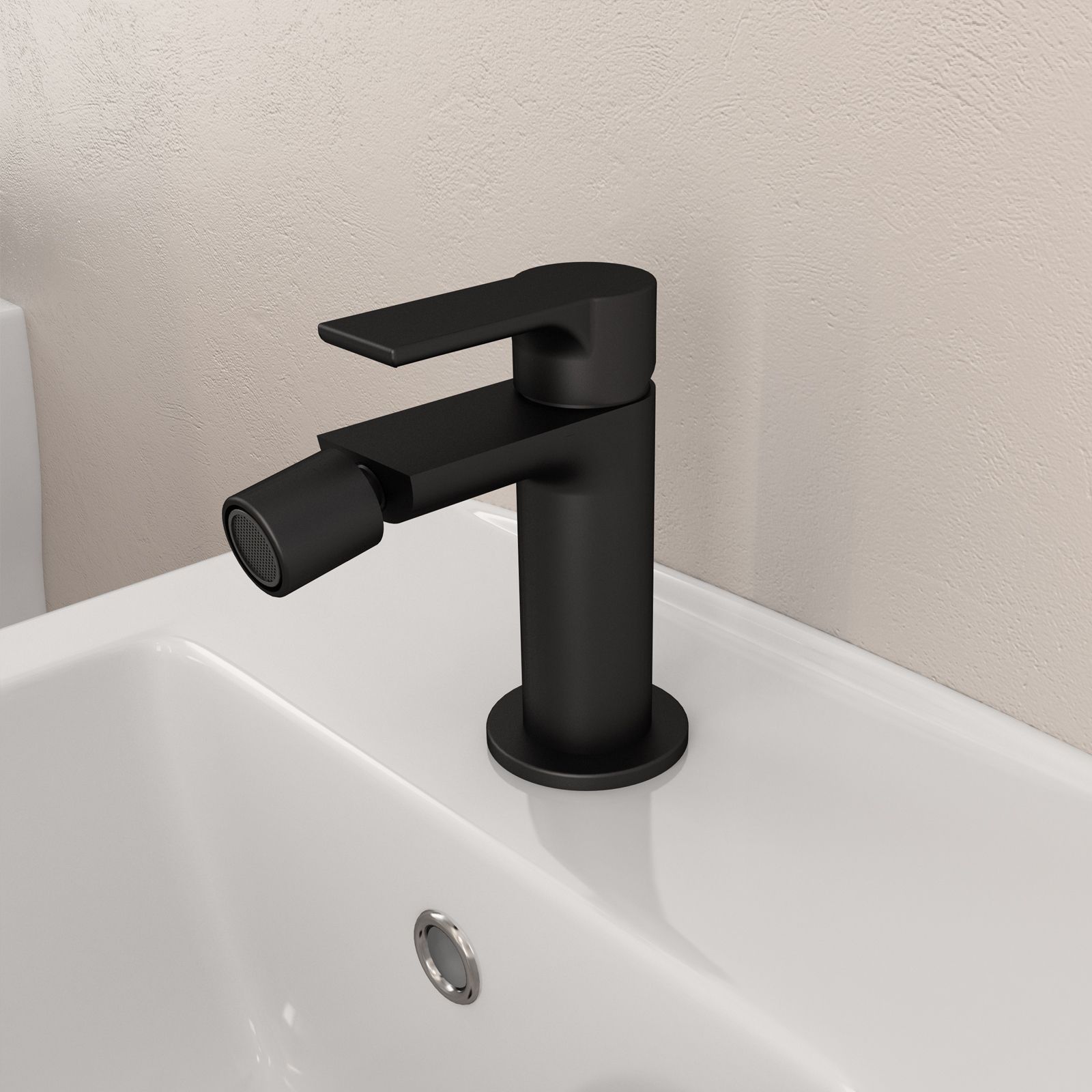 Miscelatore bidet senza scarico nero opaco - Coral